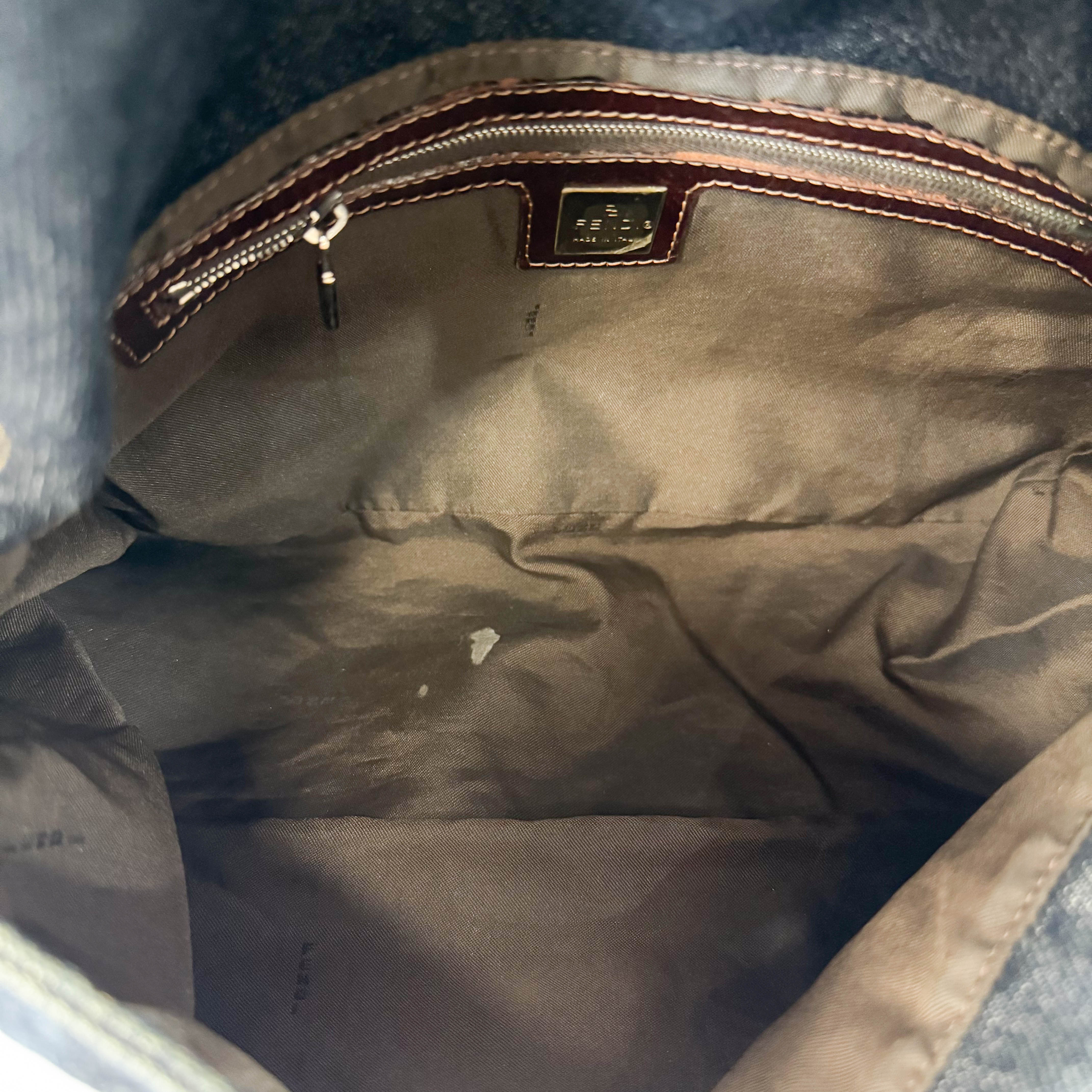 Mamma Baguette Blue Denim Shoulder Bag