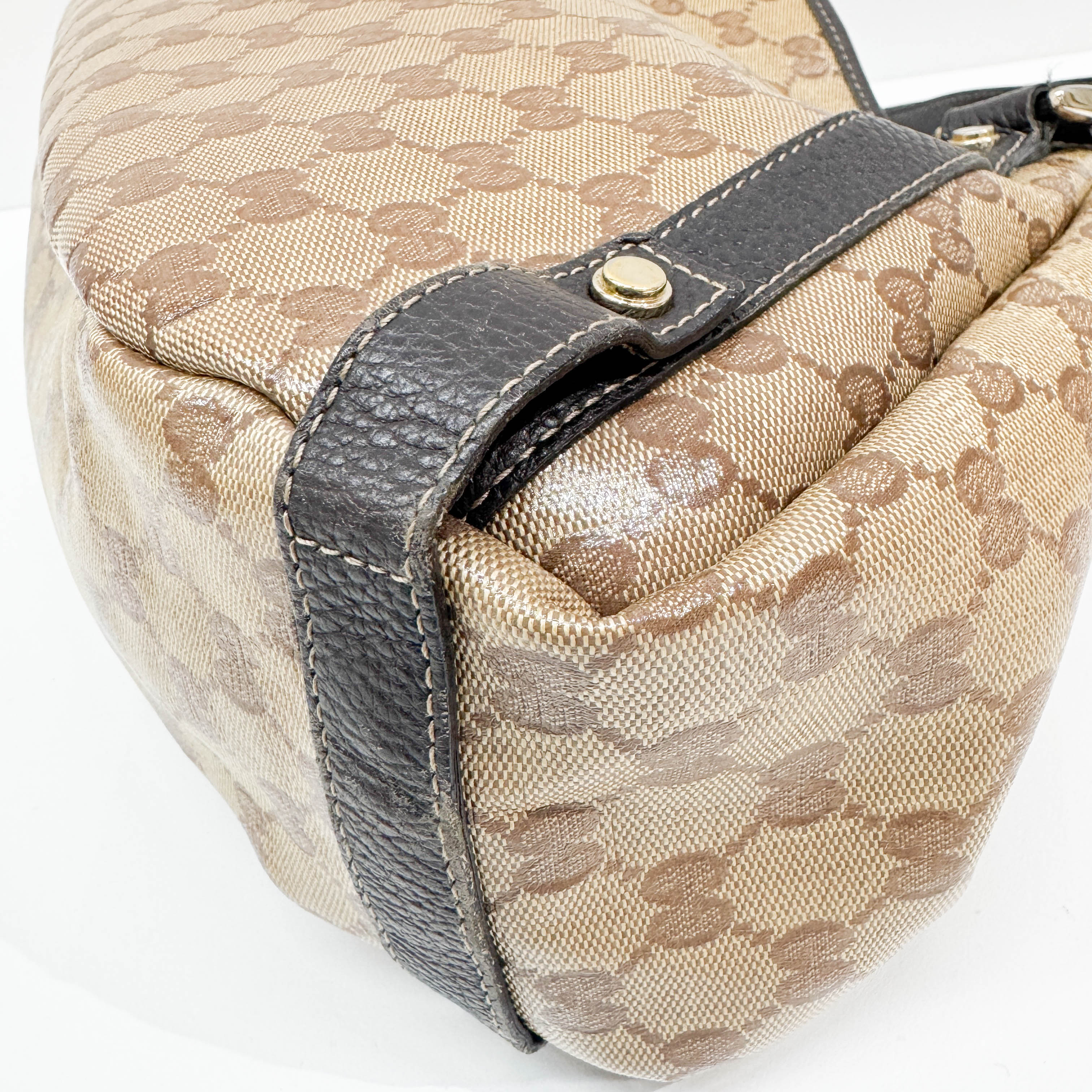 Abbey Brown GG Crystal Shoulder Bag