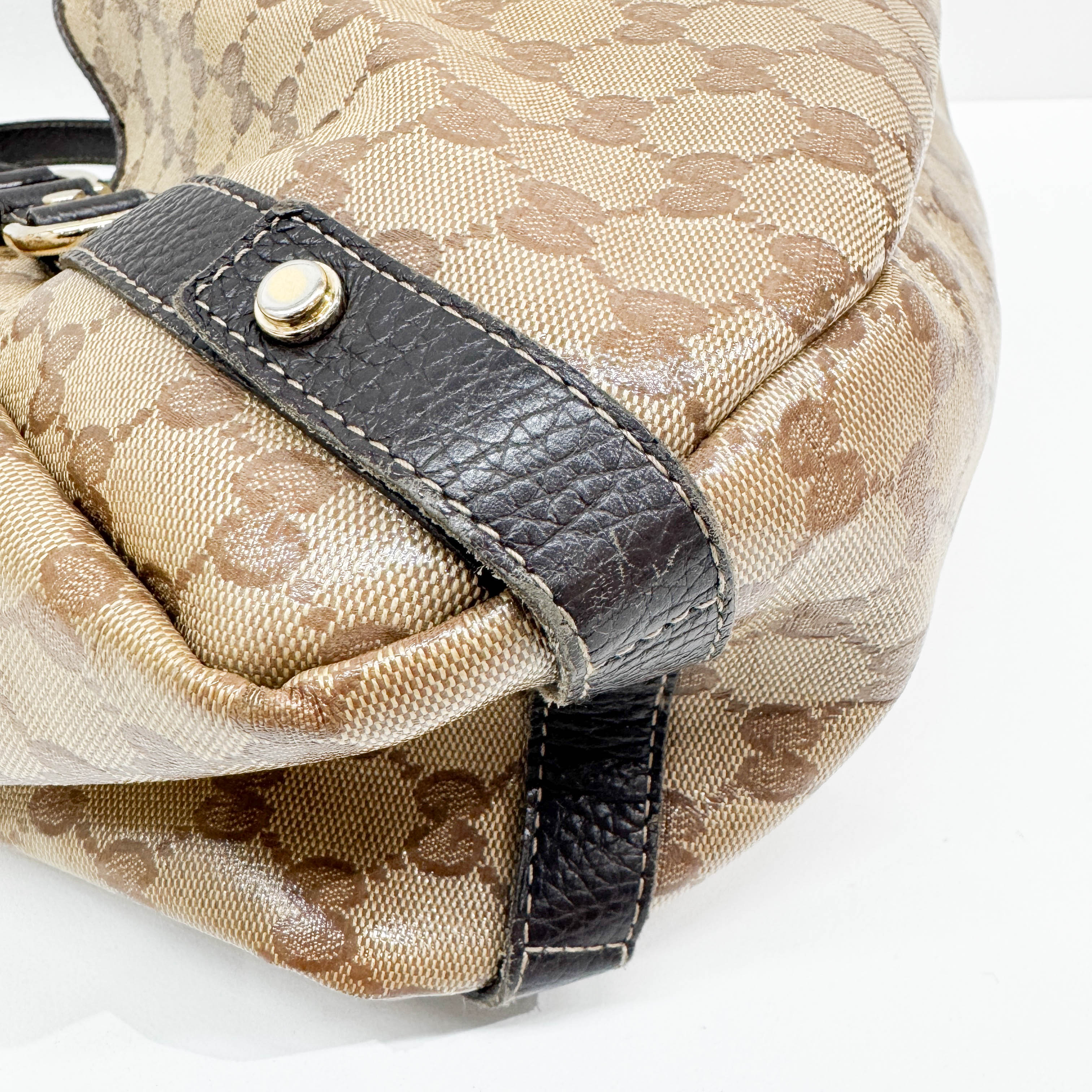 Abbey Brown GG Crystal Shoulder Bag