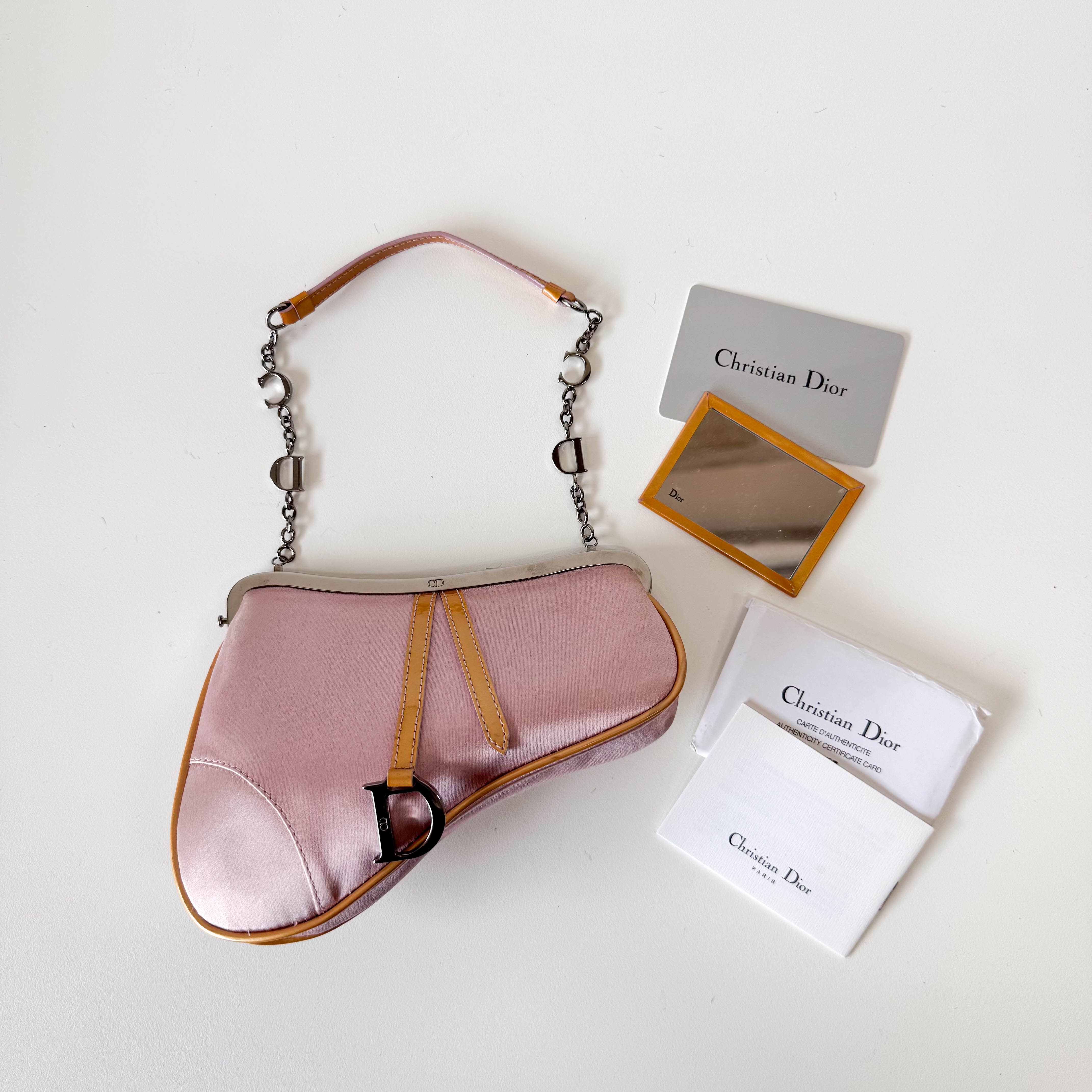 Pink Satin Mini Saddle