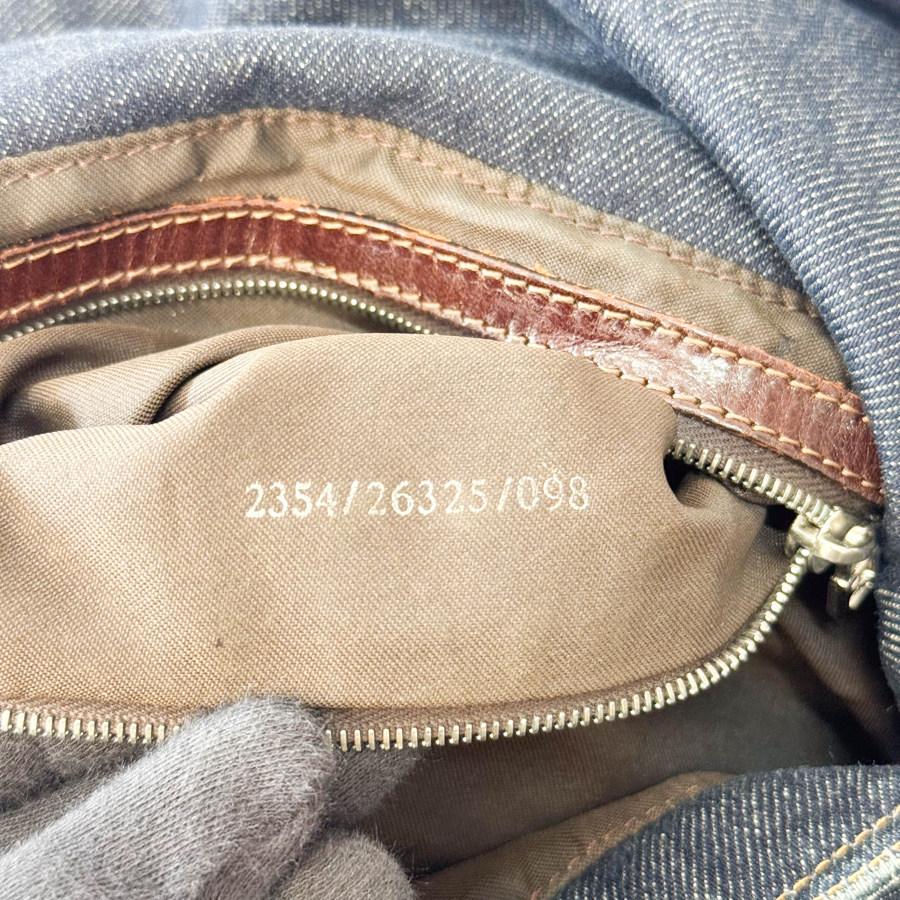 Mamma Baguette Blue Denim Shoulder Bag