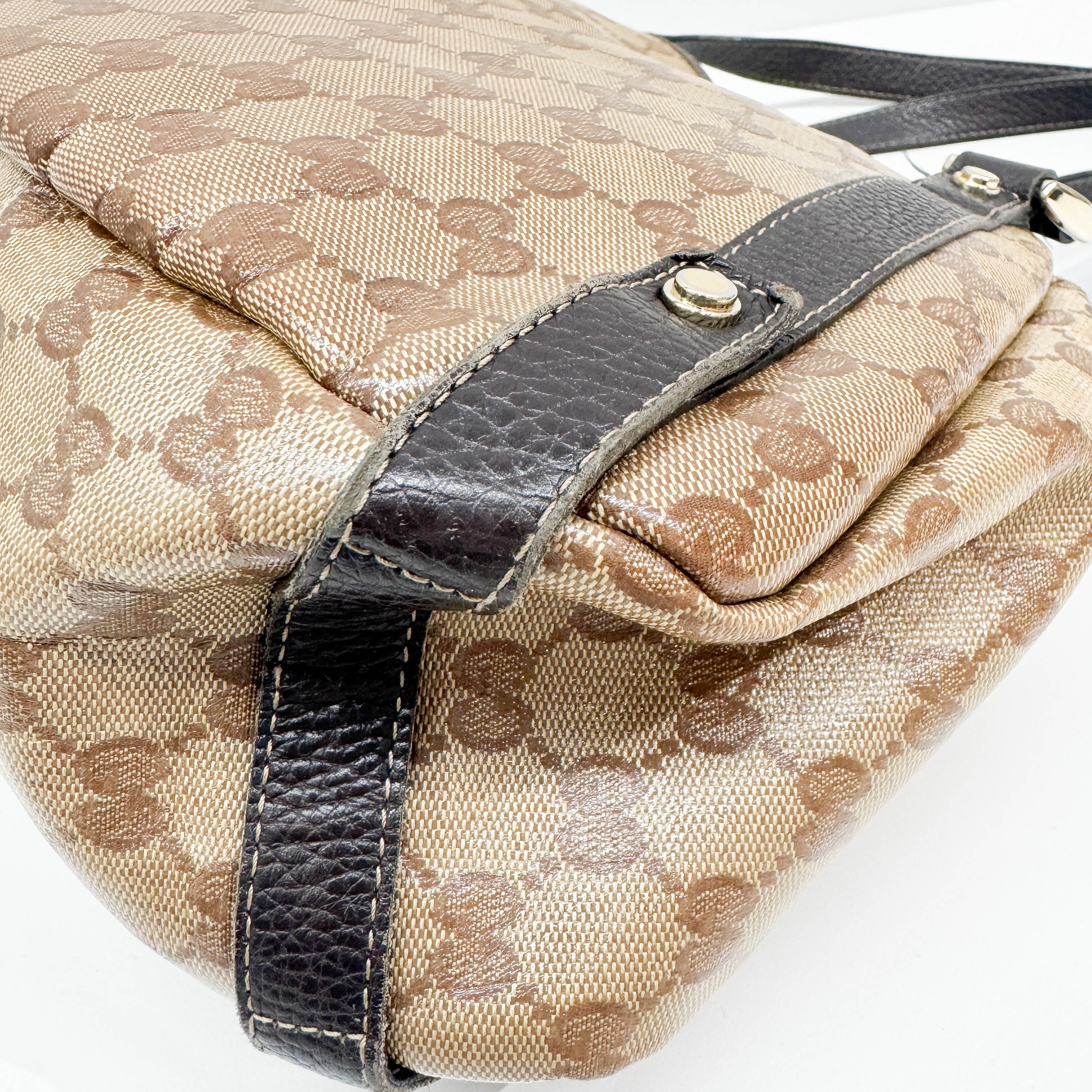 Abbey Brown GG Crystal Shoulder Bag