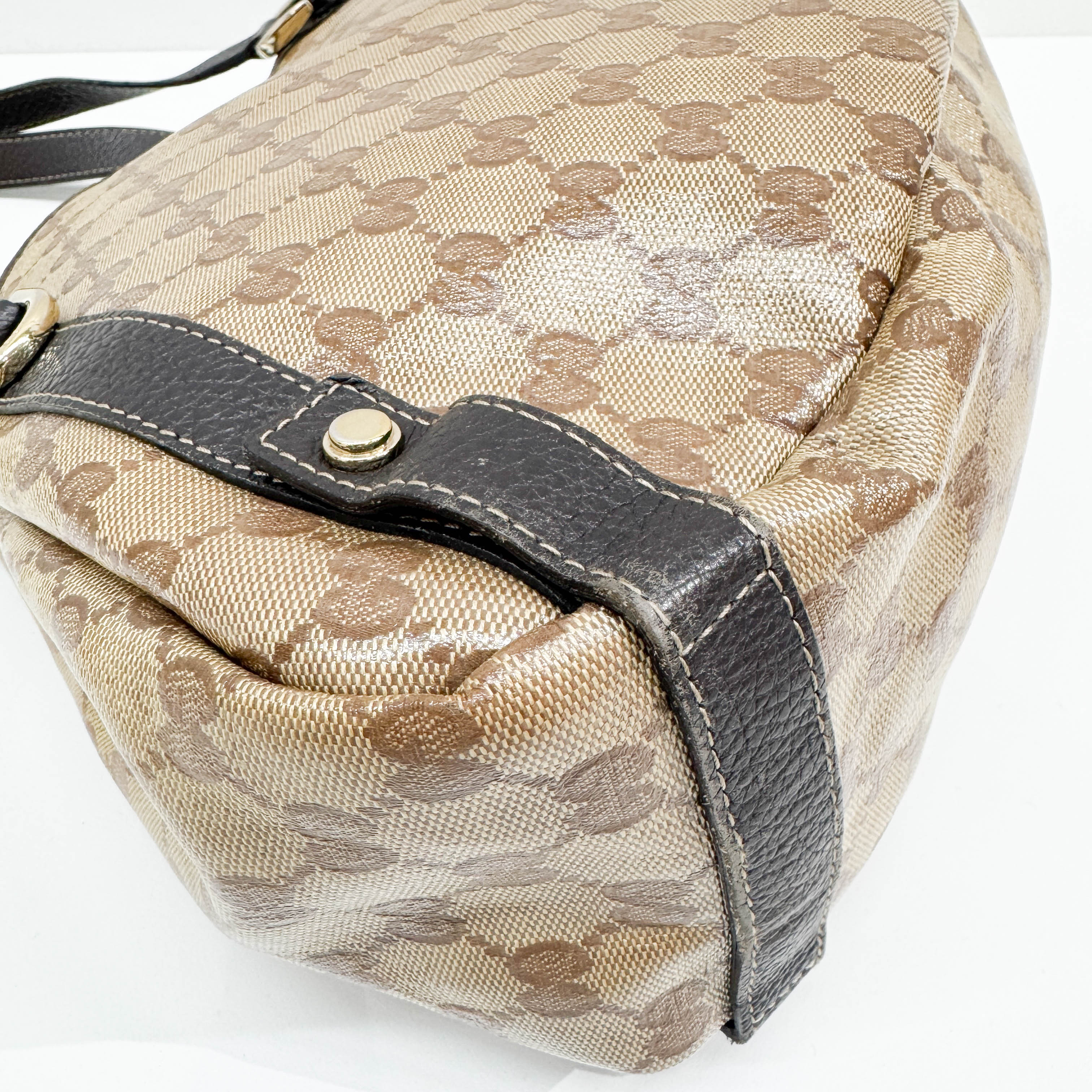 Abbey Brown GG Crystal Shoulder Bag