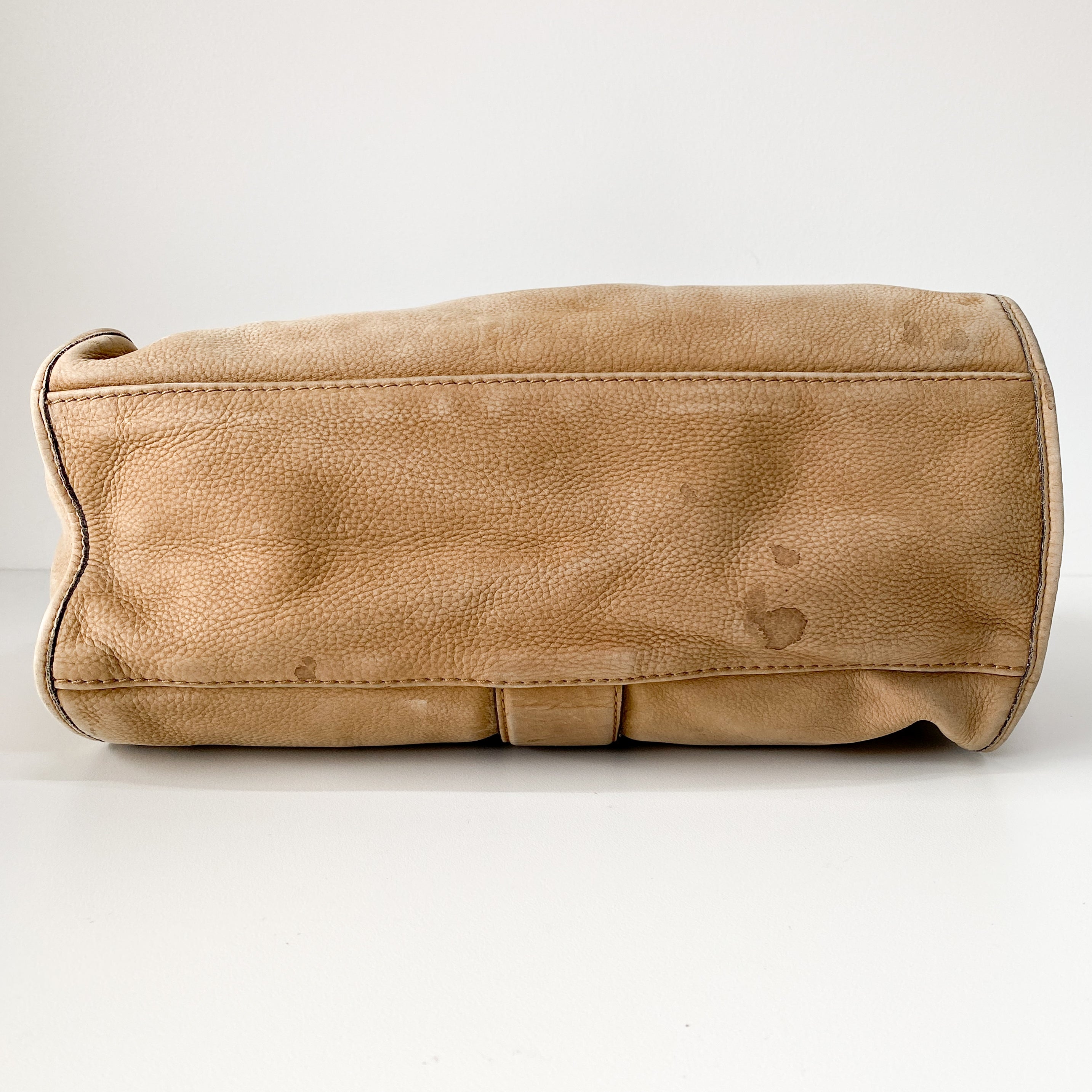 Stirrup Brown Nubuck Leather Shoulder Bag