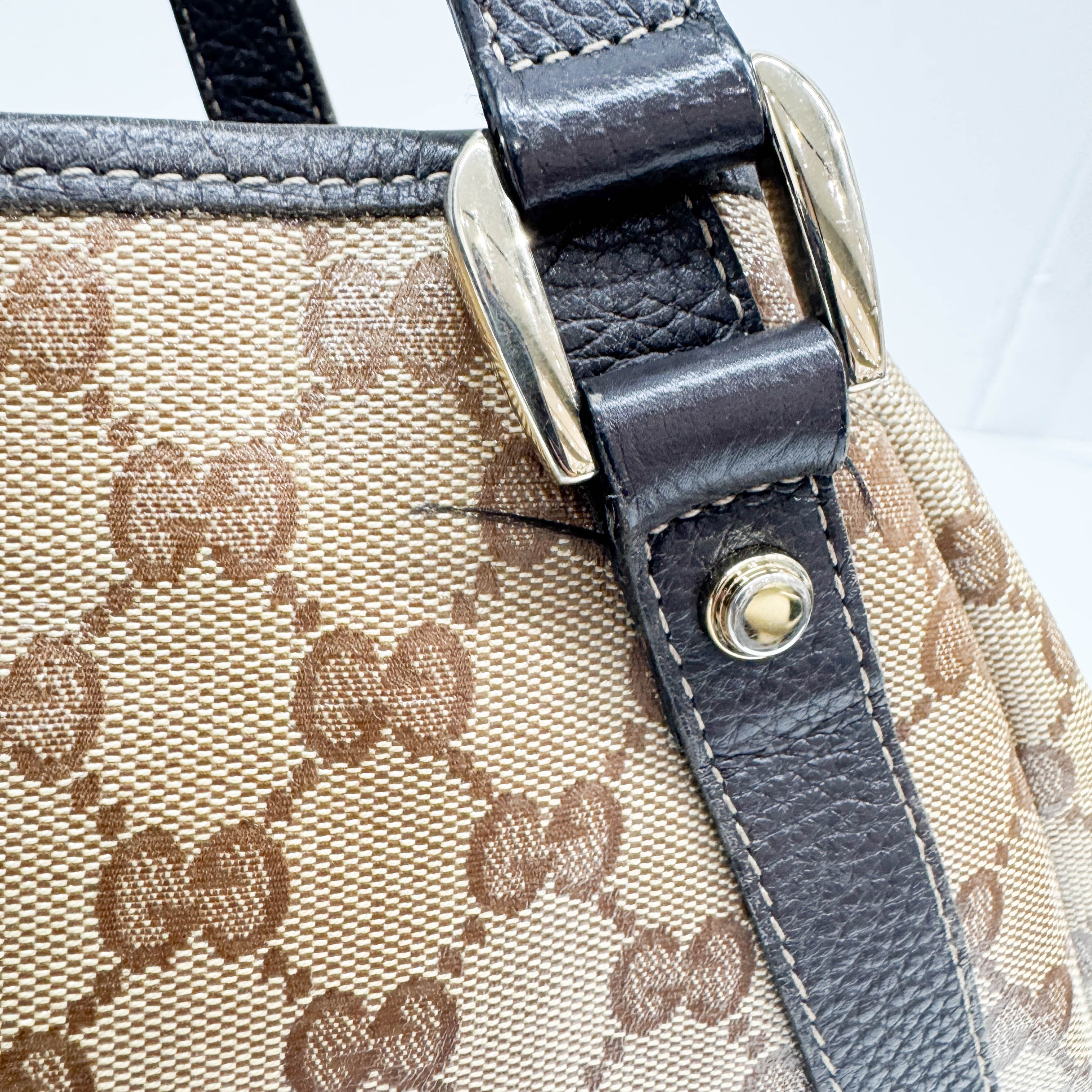 Abbey Brown GG Crystal Shoulder Bag