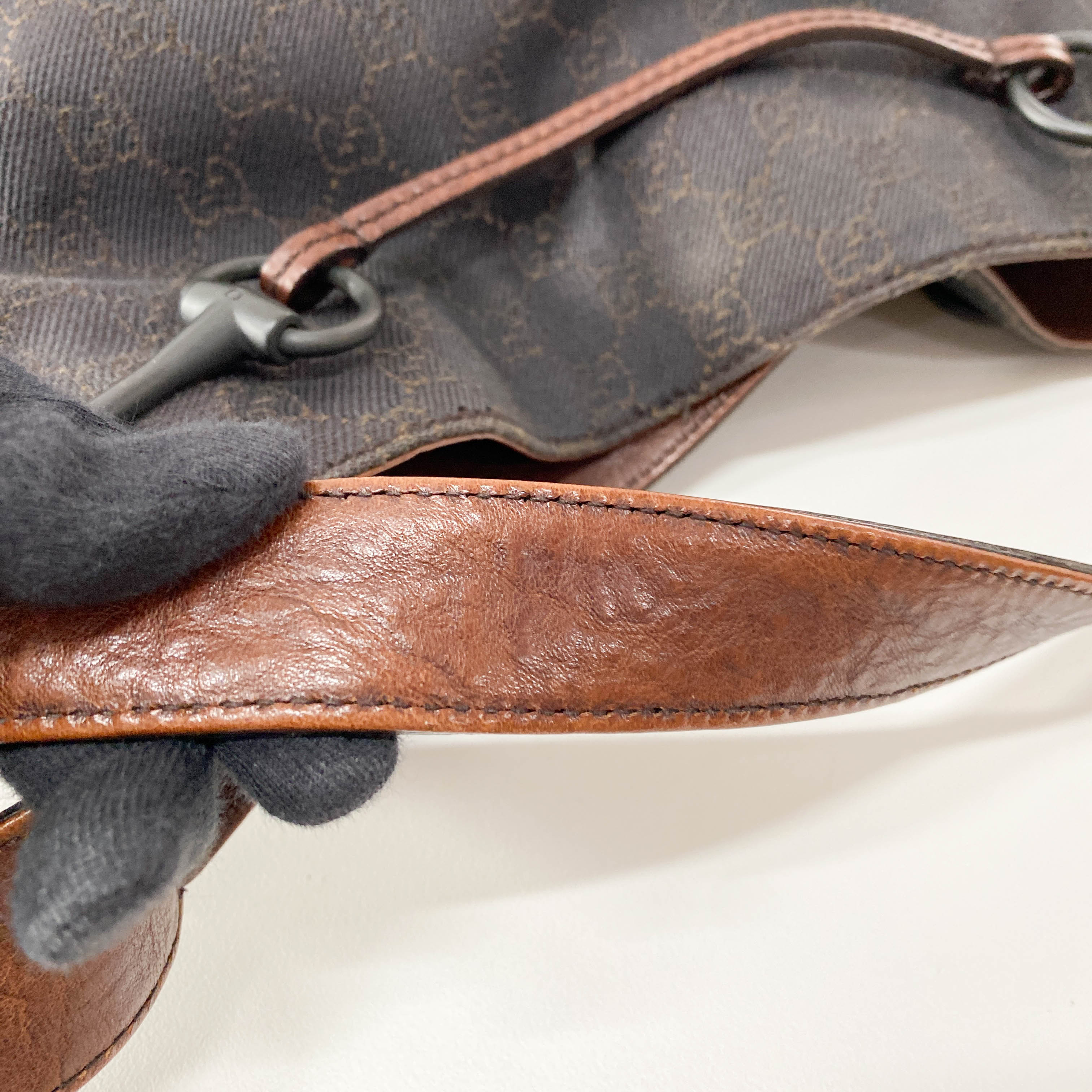 Horsebit Hobo GG Cotton Canvas Shoulder Bag