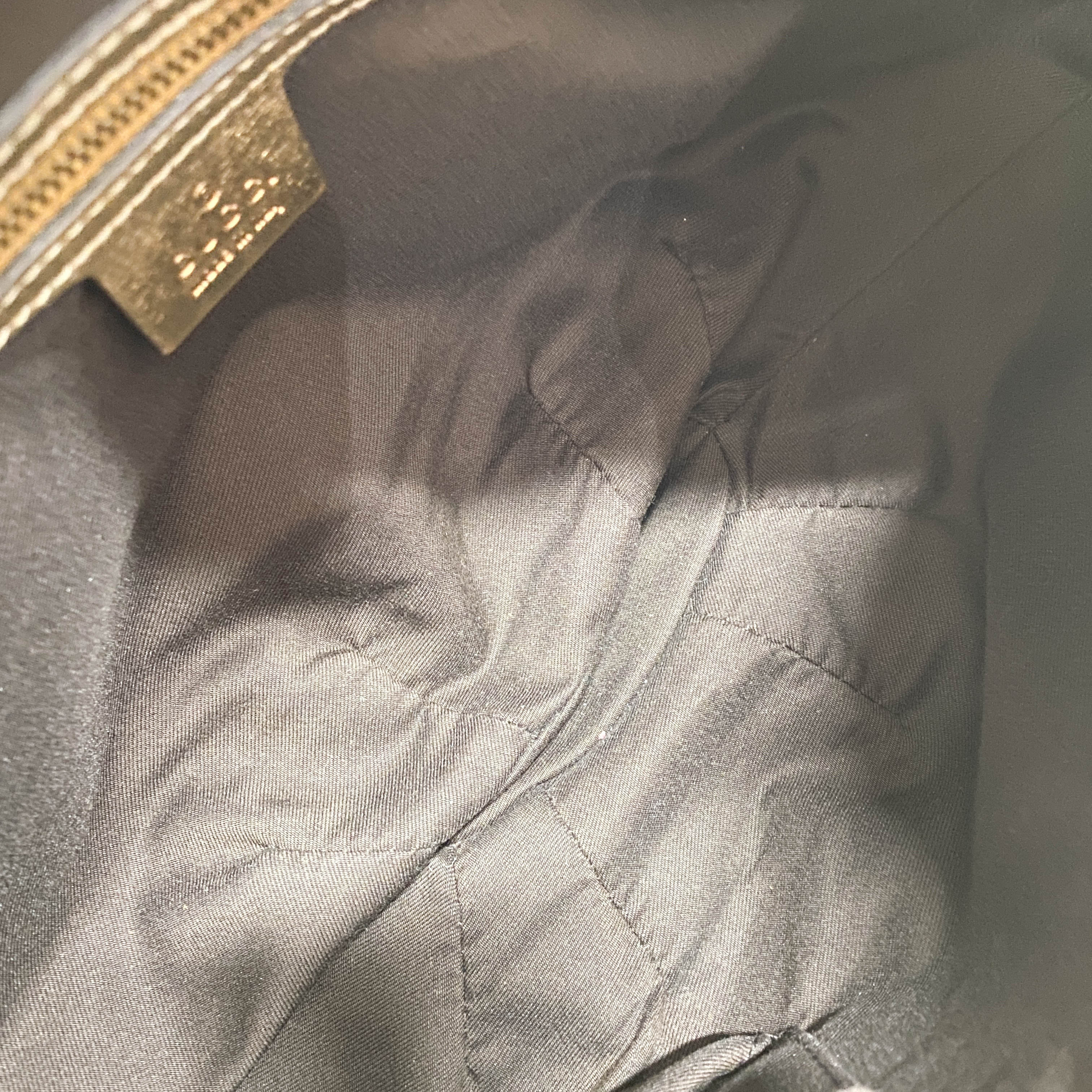 GG Yellow Coated Canvas Golden Emblem Shoulder Bag