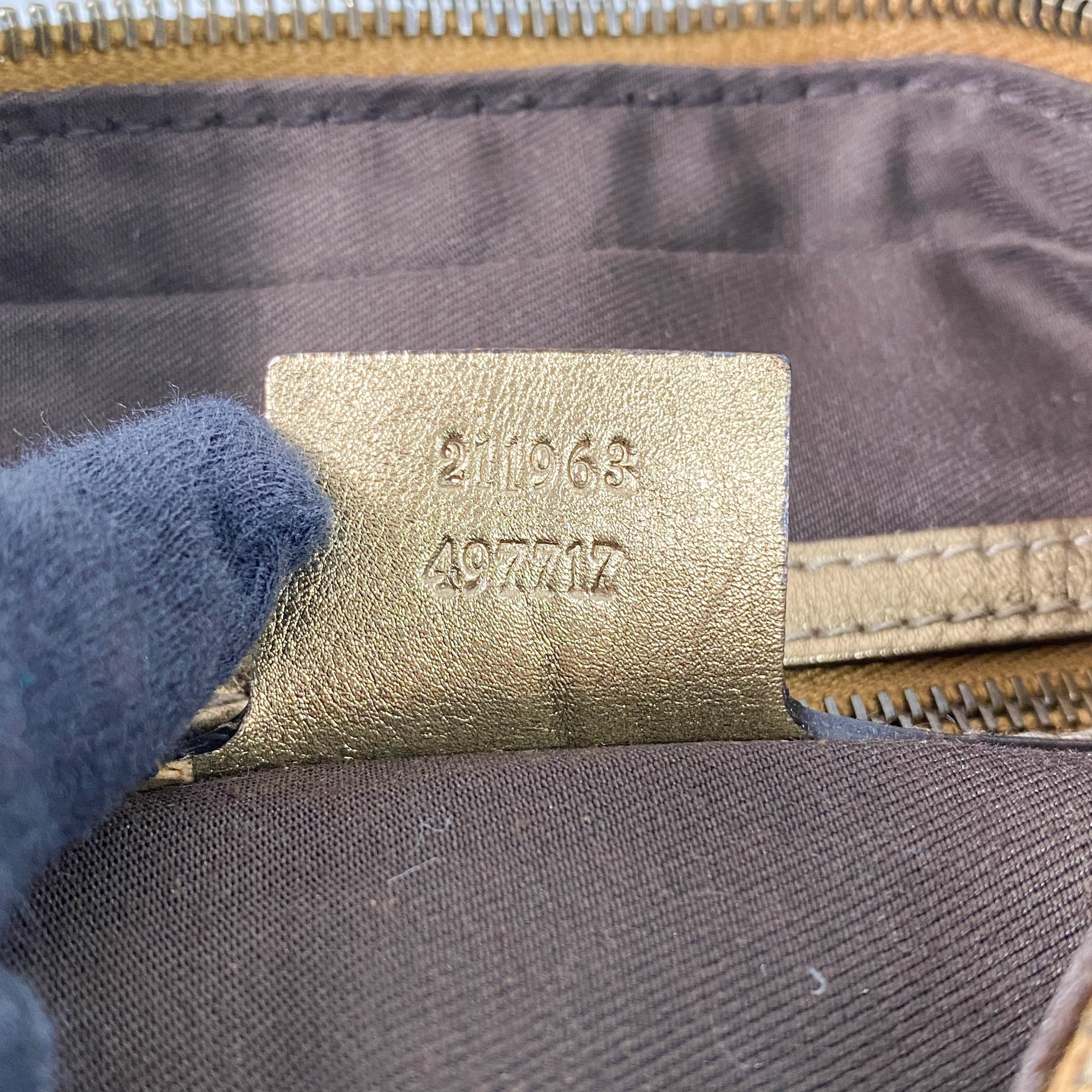 GG Yellow Coated Canvas Golden Emblem Shoulder Bag