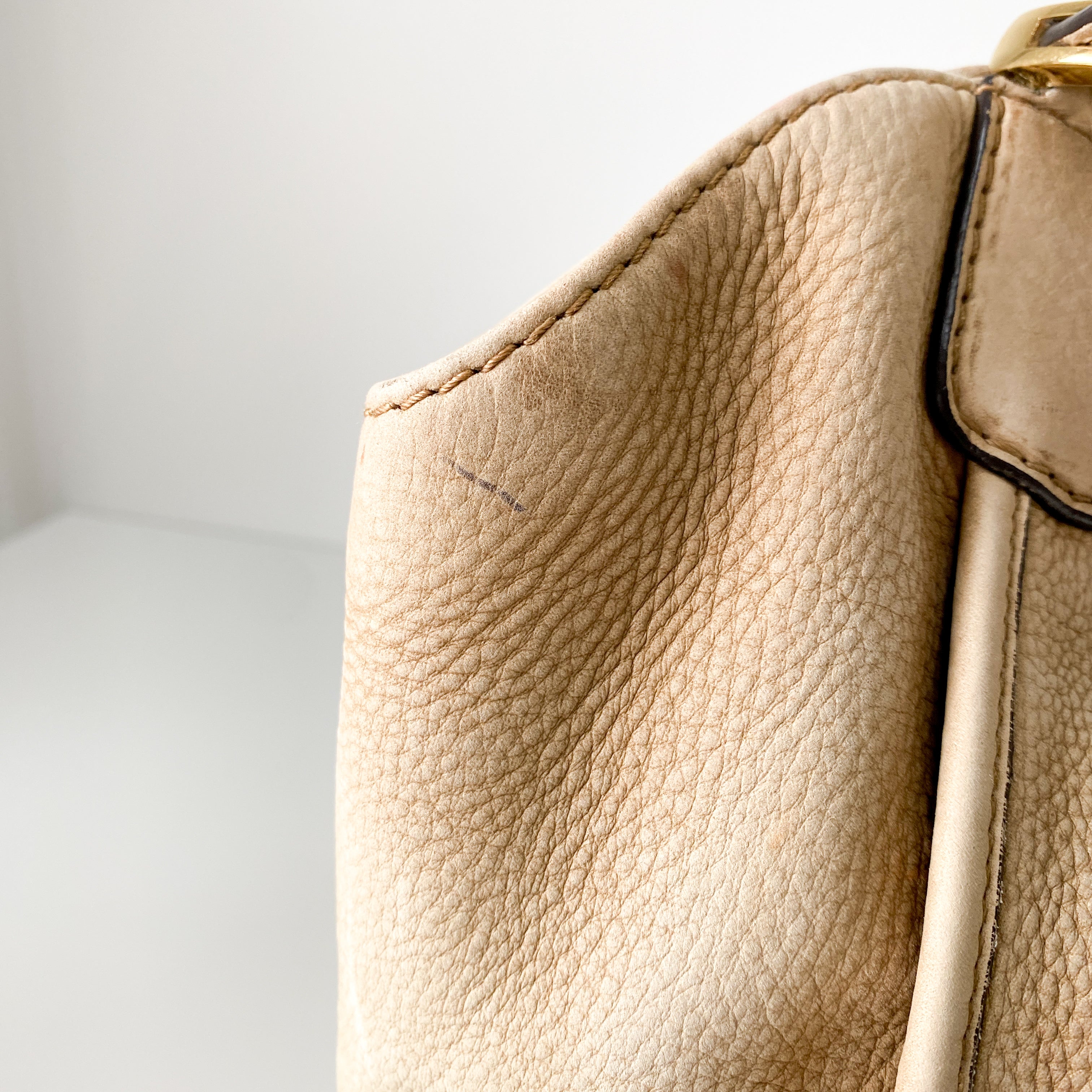 Stirrup Brown Nubuck Leather Shoulder Bag