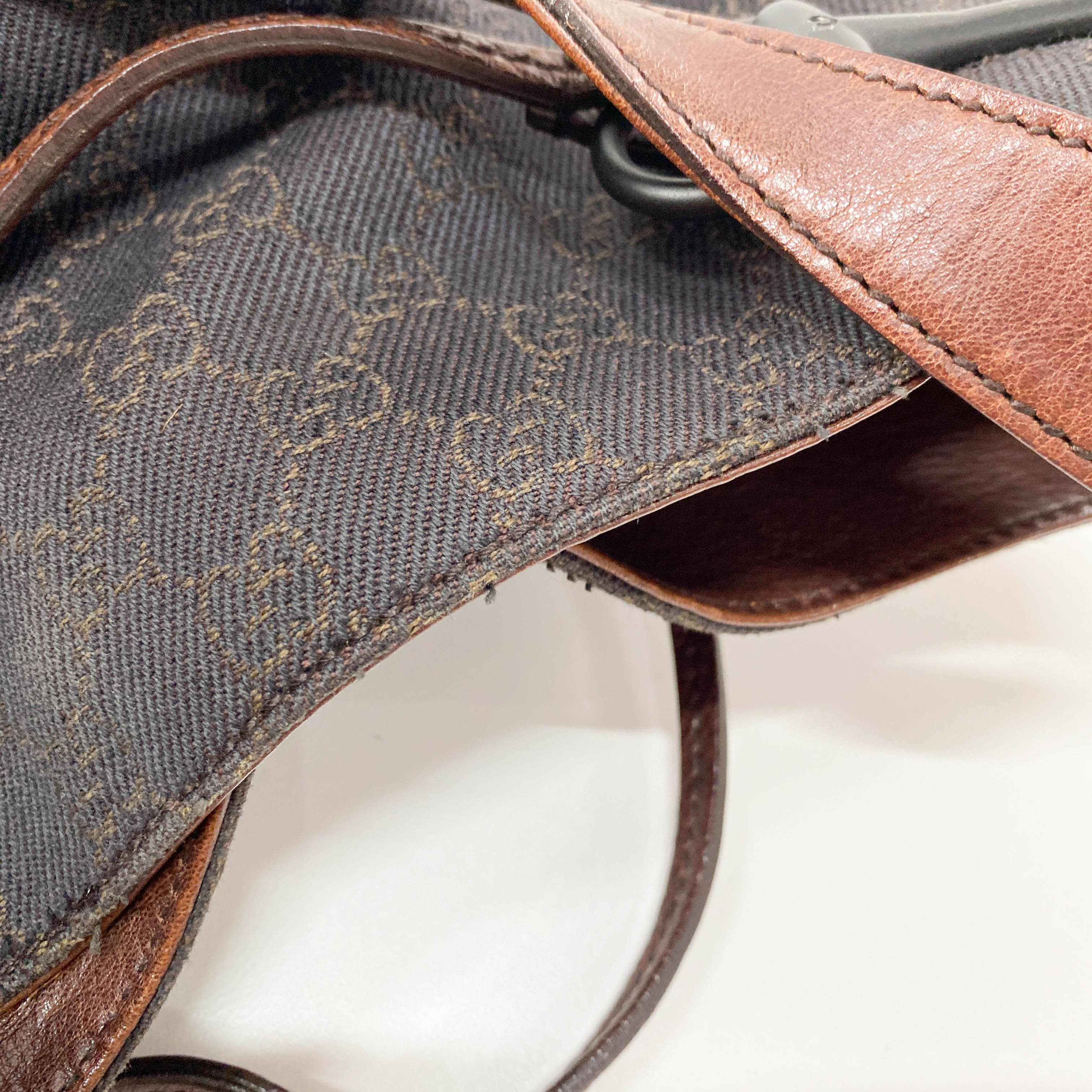 Horsebit Hobo GG Cotton Canvas Shoulder Bag