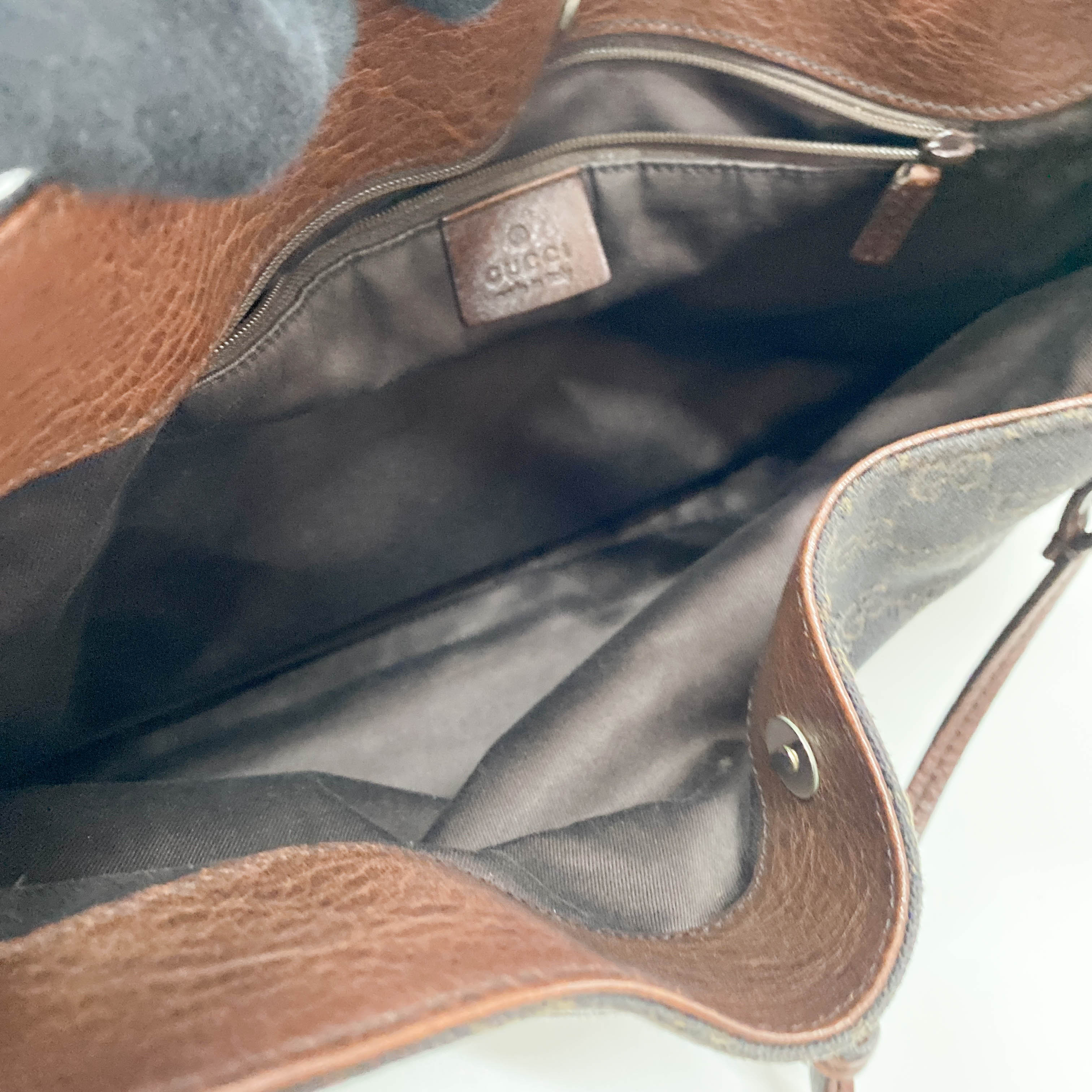 Horsebit Hobo GG Cotton Canvas Shoulder Bag