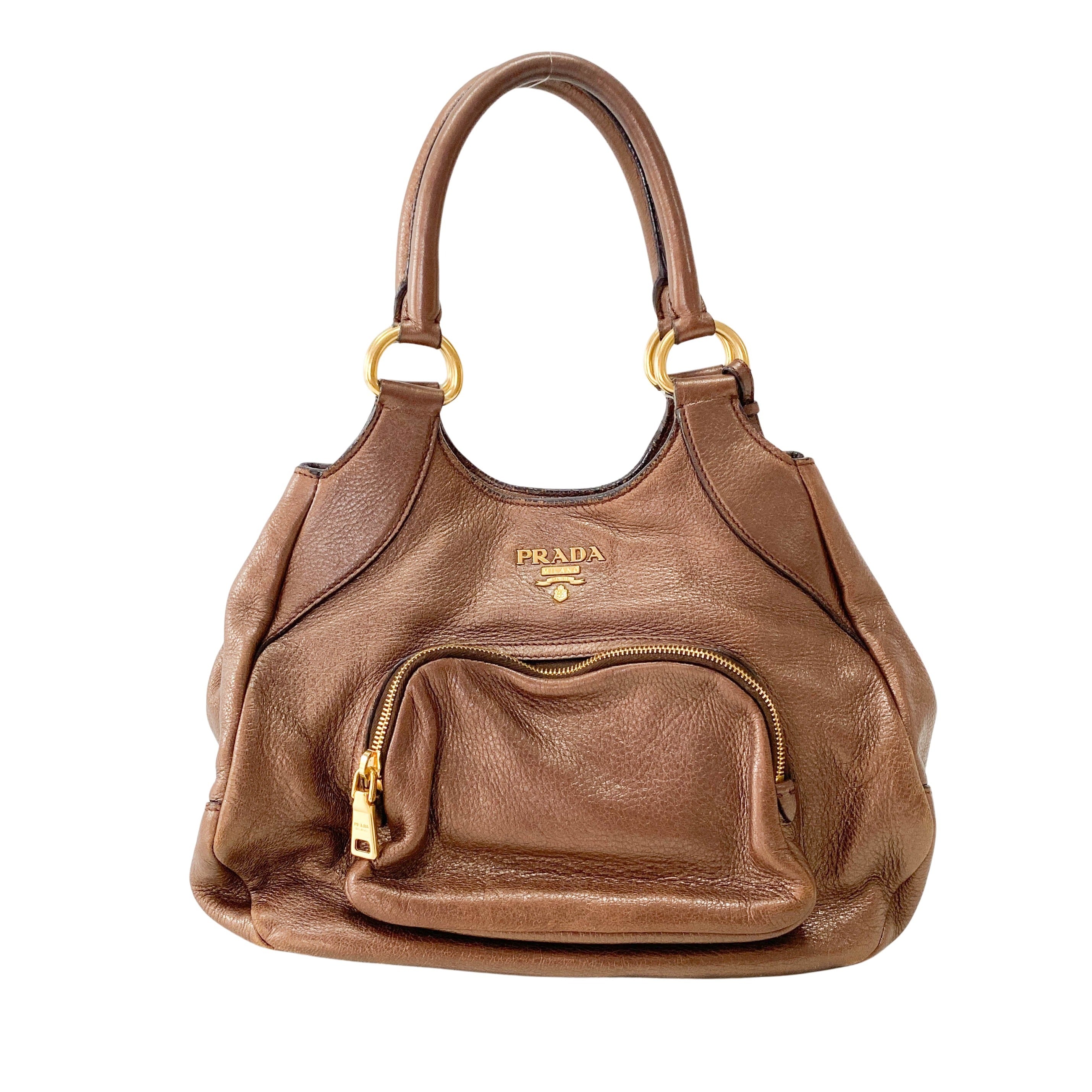 Metallic Bronze Hobo Shoulder Bag