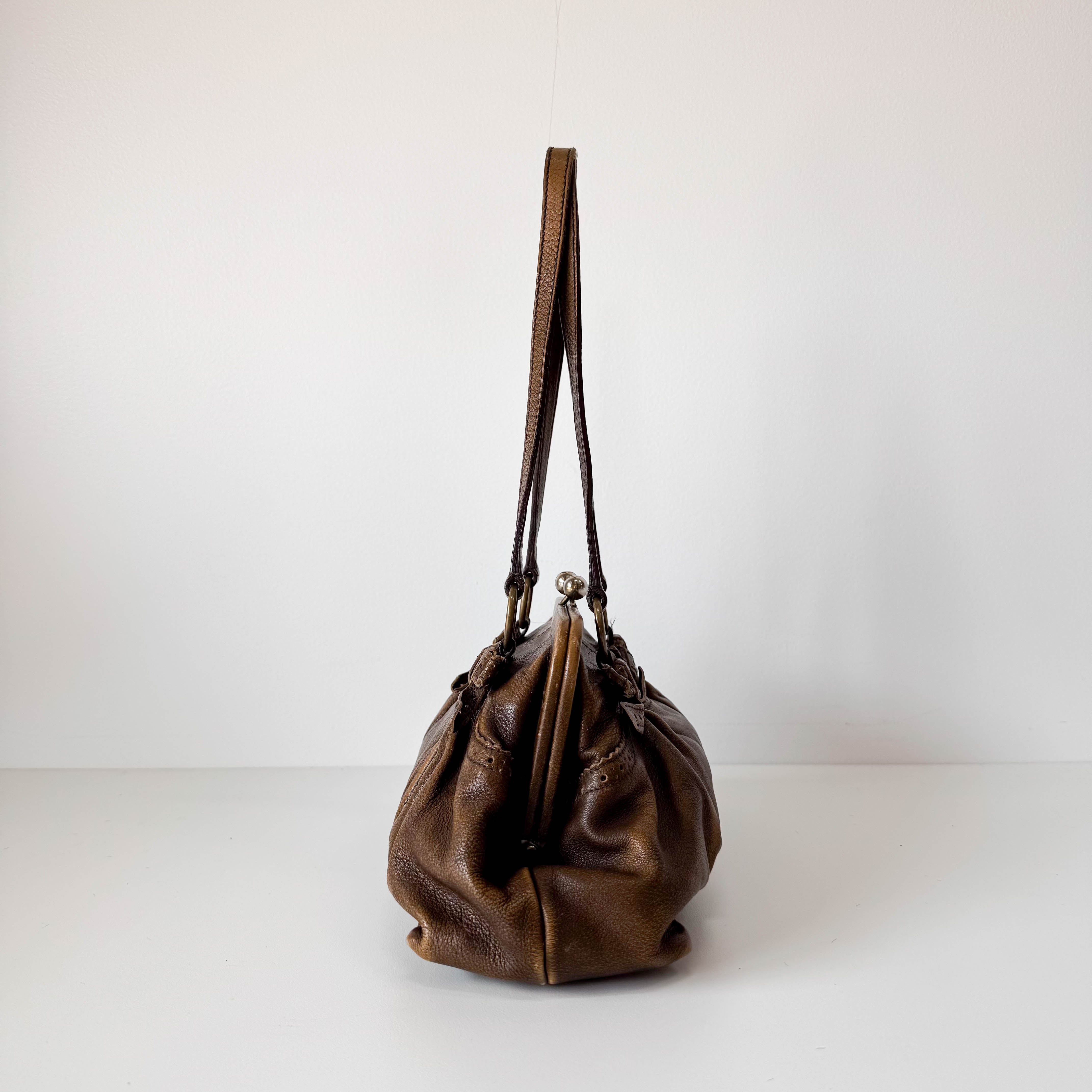 Archive Brown Leather Shoulder Bag
