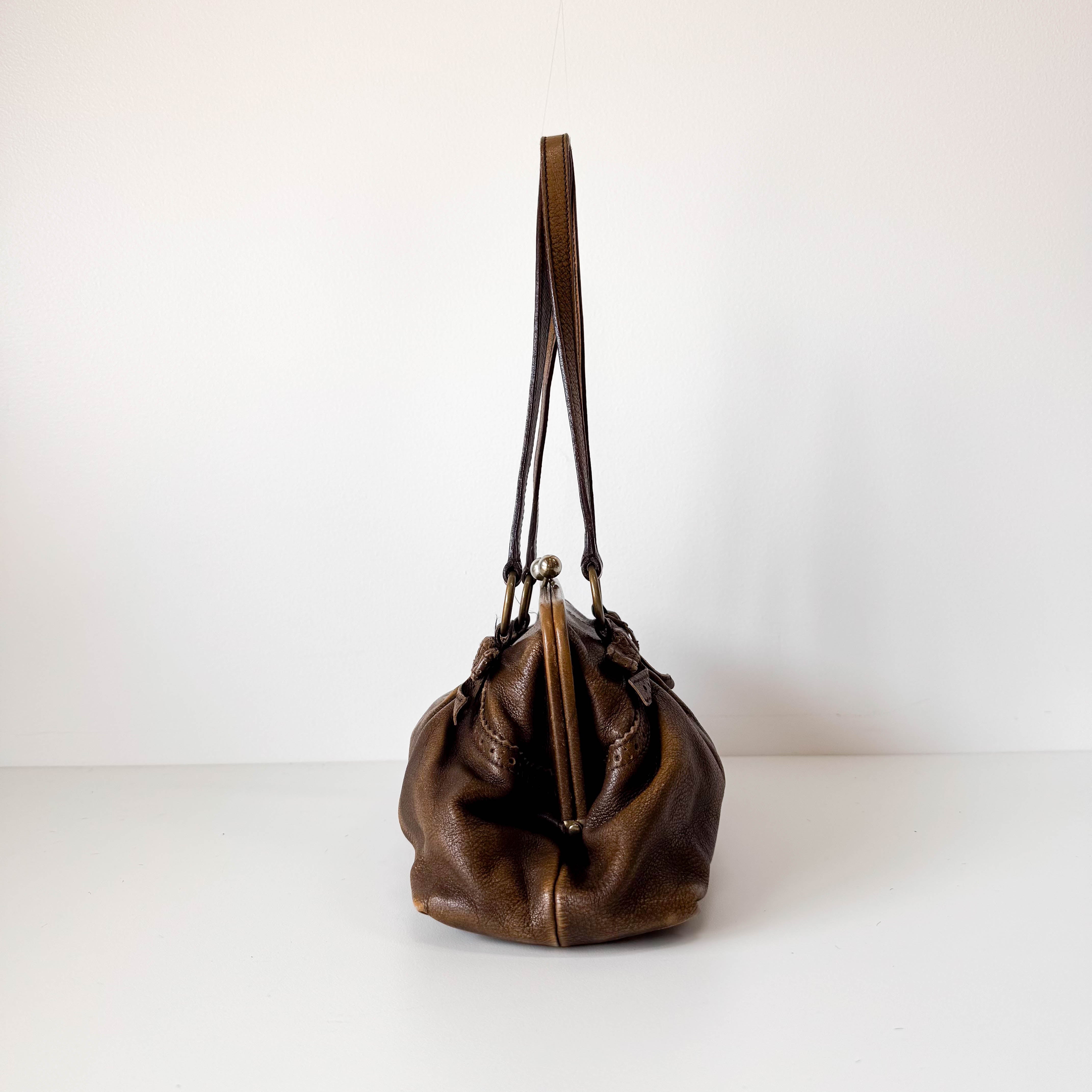 Archive Brown Leather Shoulder Bag