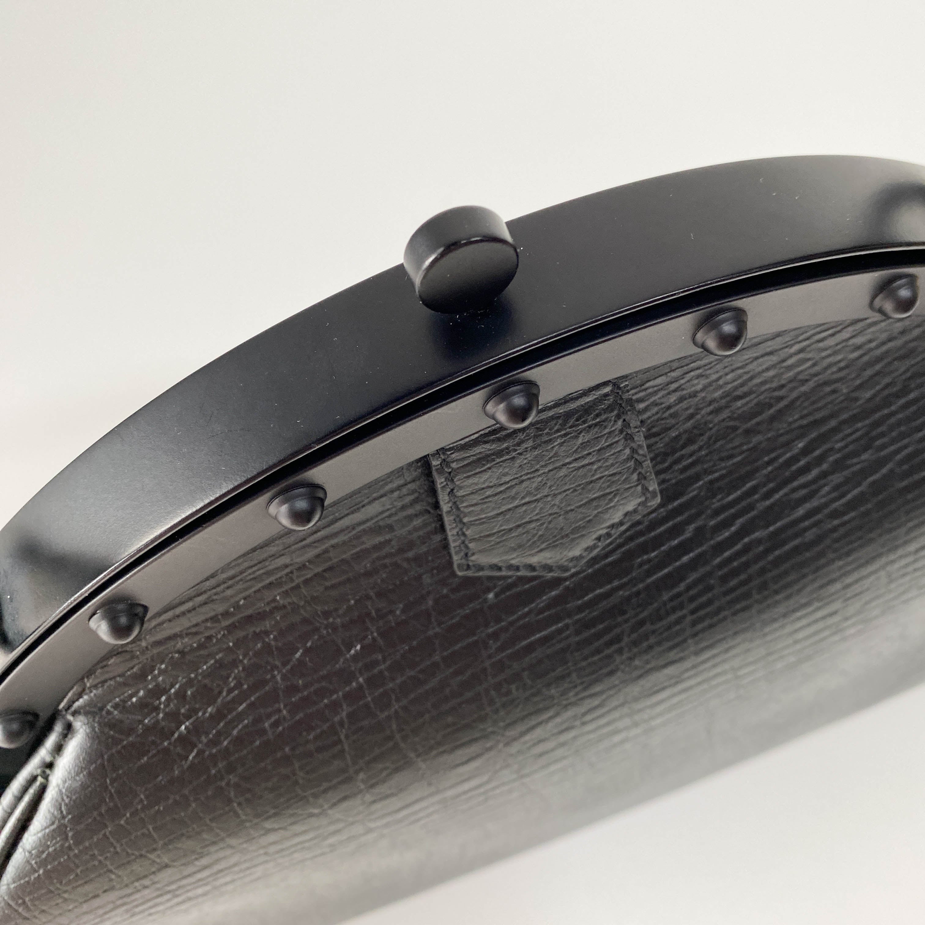 Bamboo Black Leather Handbag