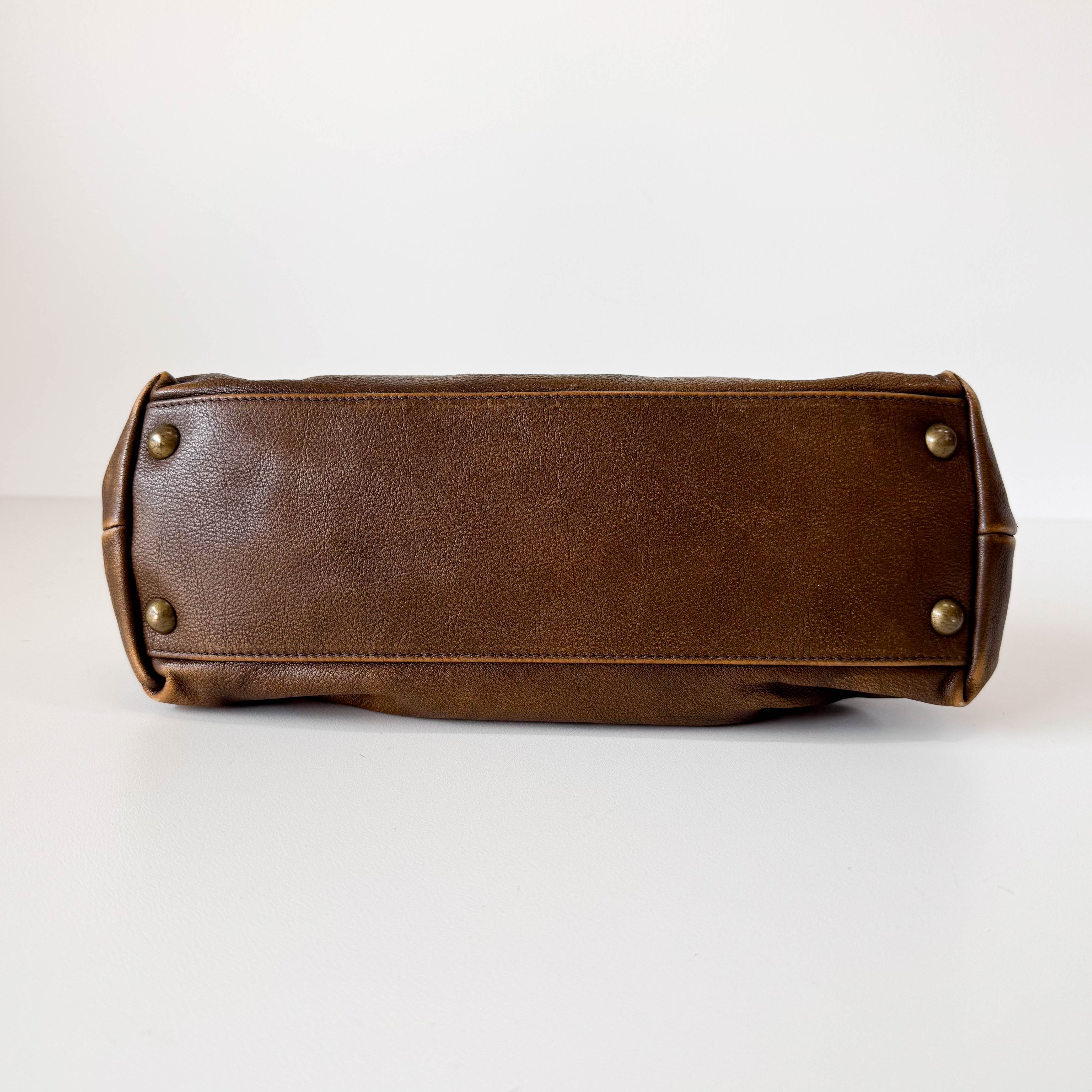Archive Brown Leather Shoulder Bag