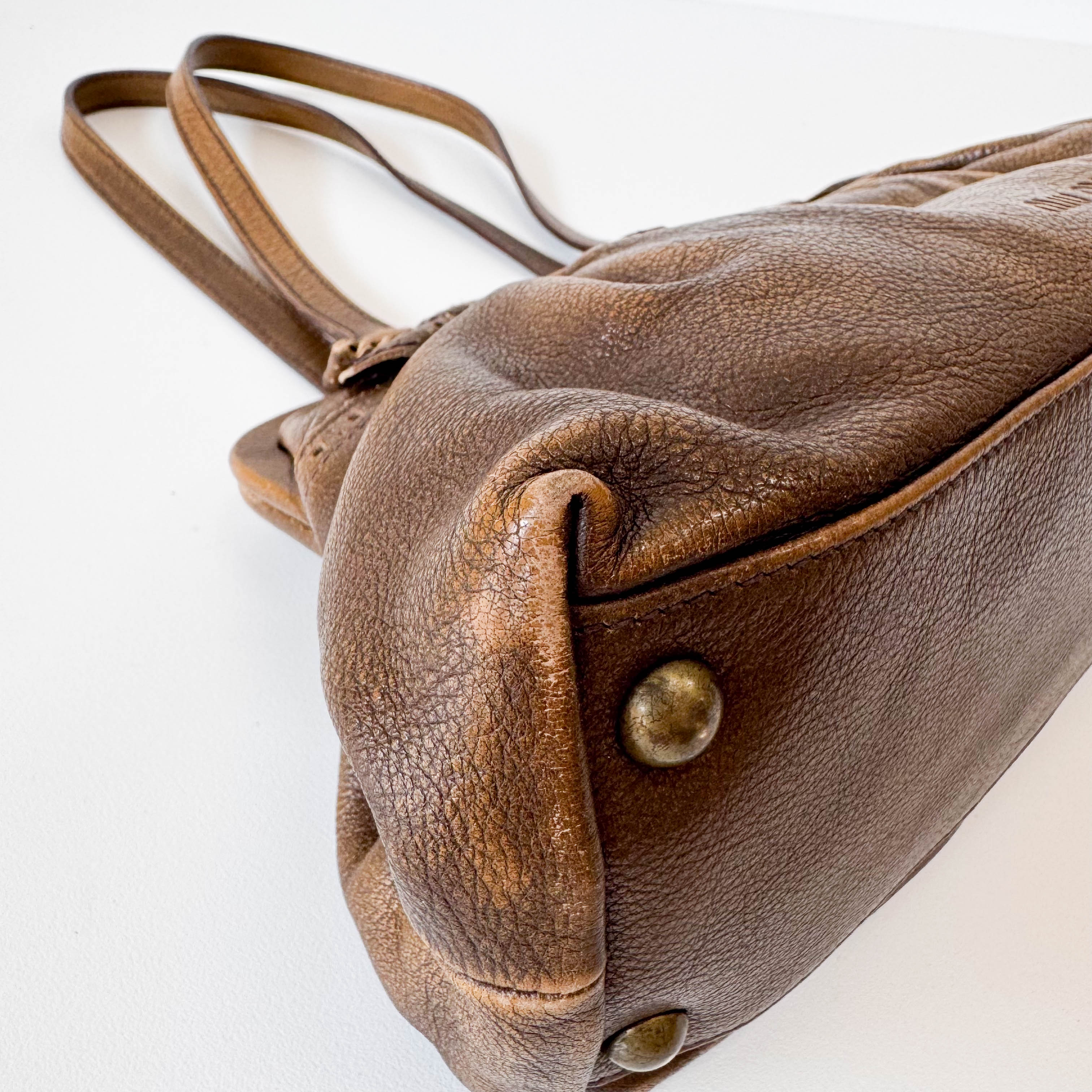 Archive Brown Leather Shoulder Bag