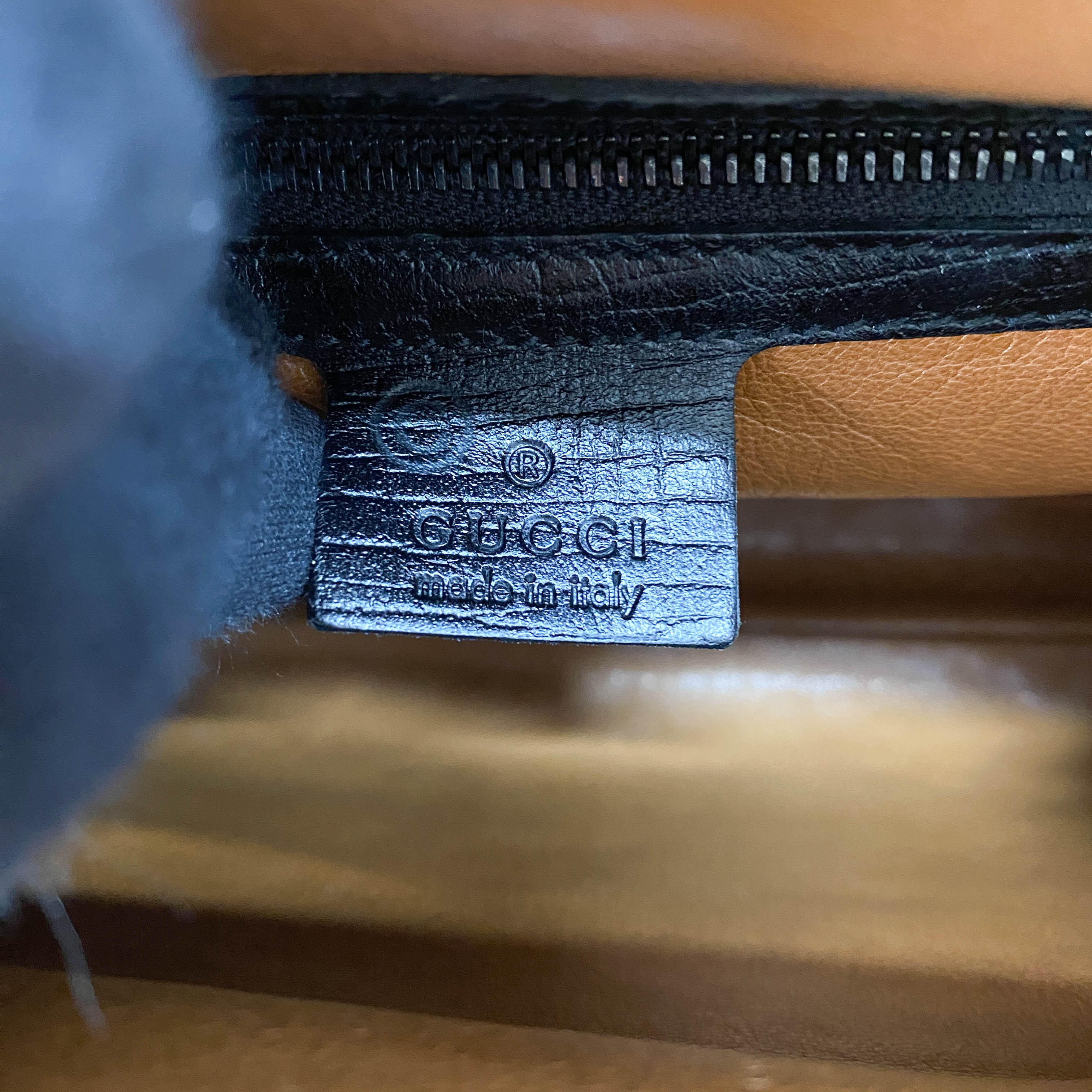 Bamboo Black Leather Handbag