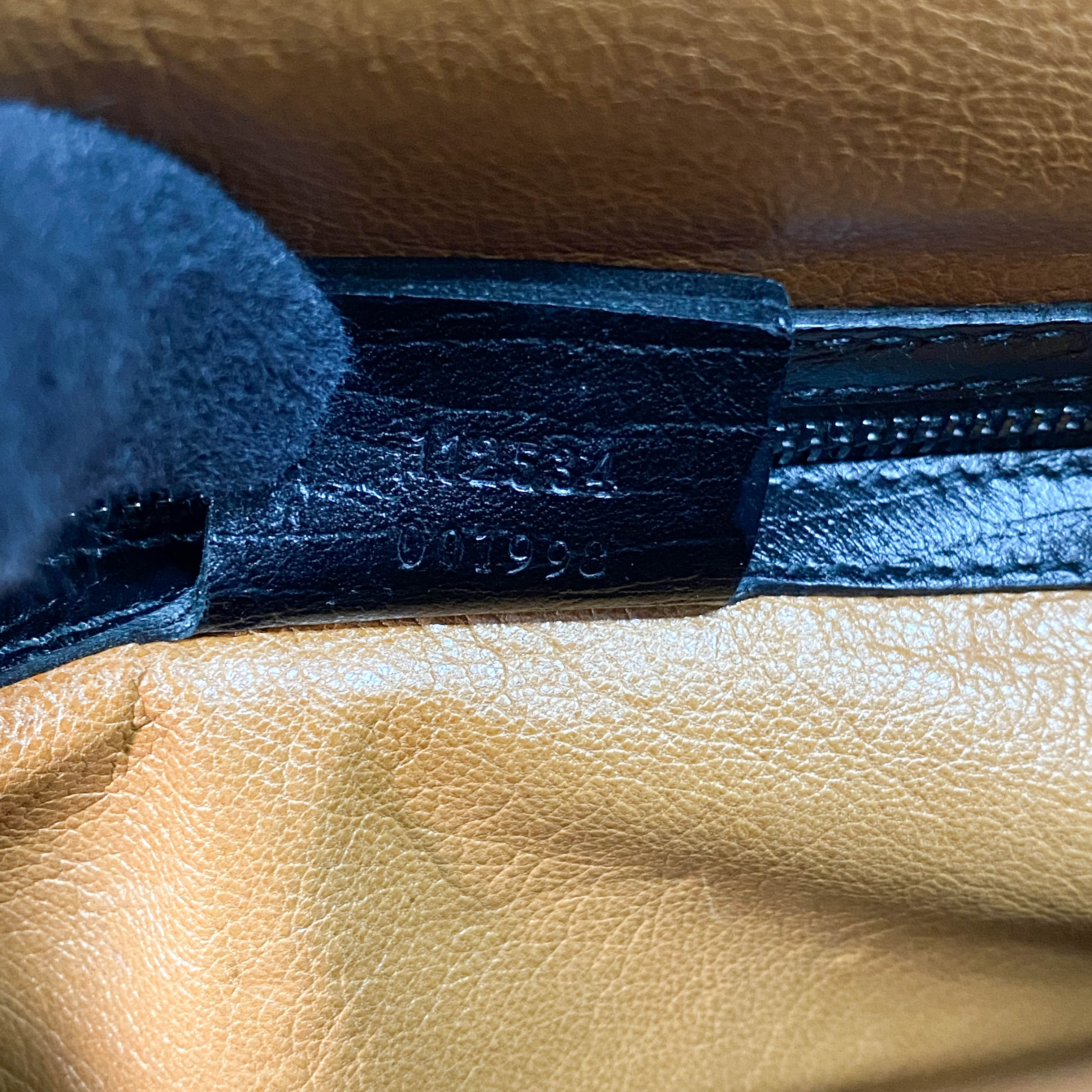 Bamboo Black Leather Handbag