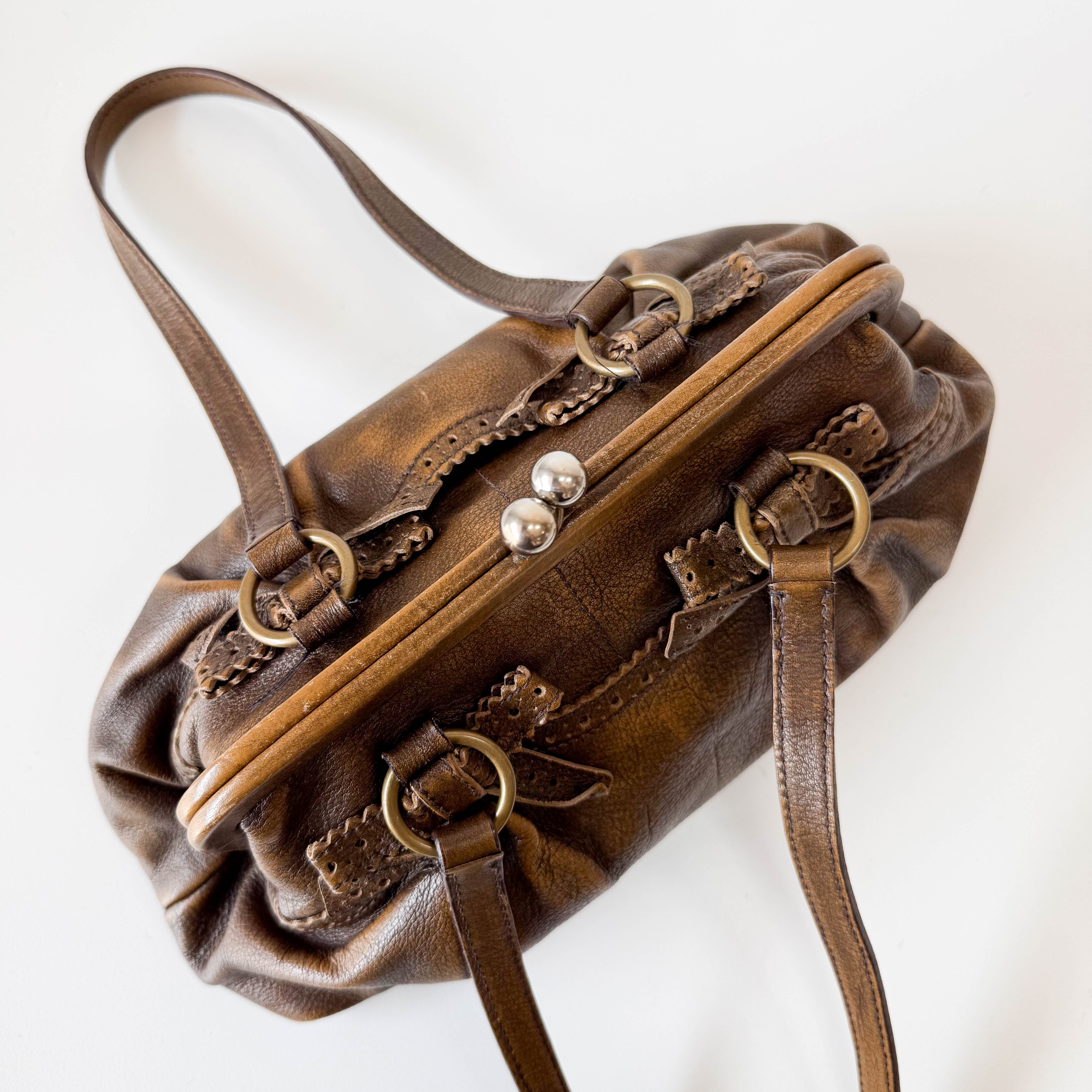 Archive Brown Leather Shoulder Bag