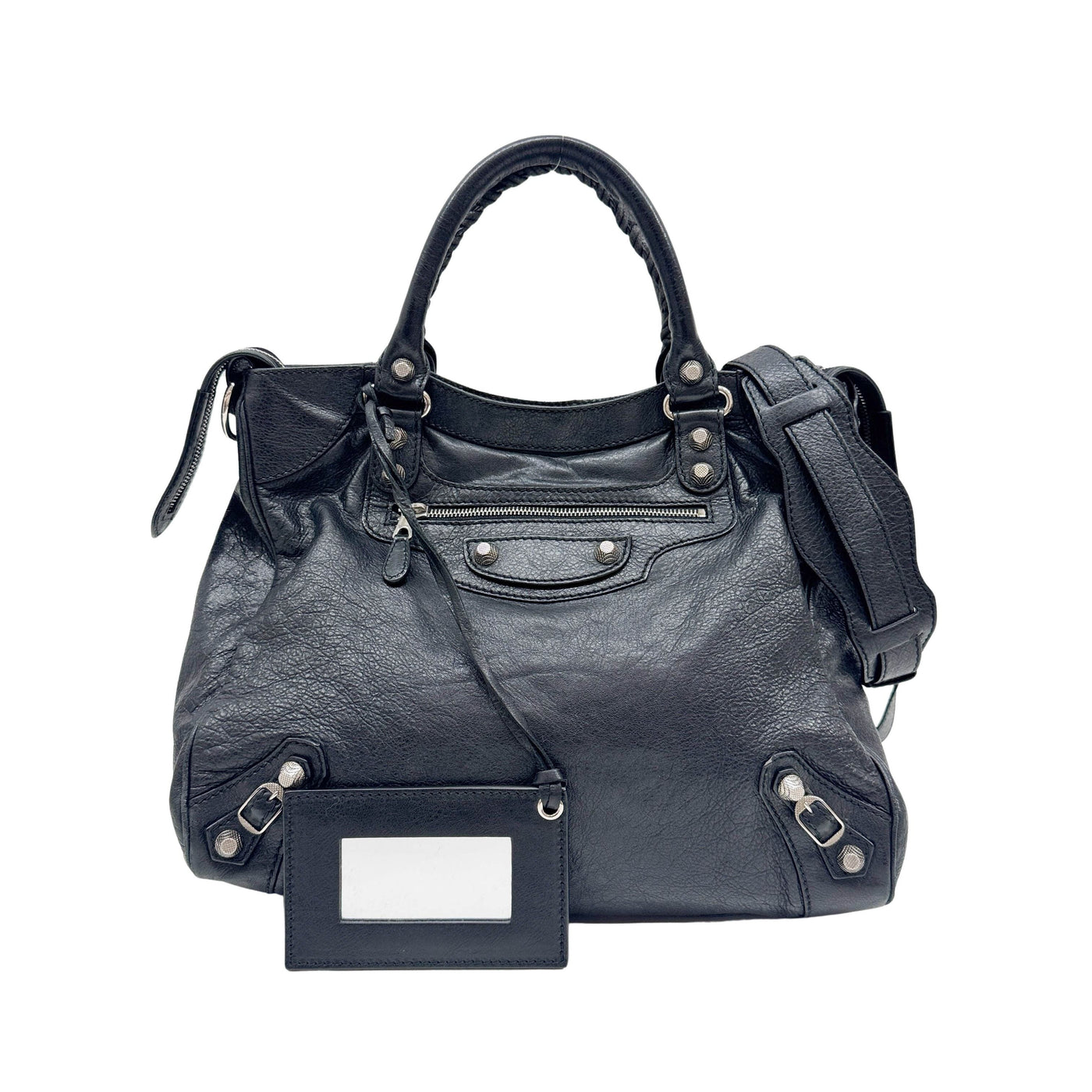 Giant 12 Velo Black Leather Two Way Bag