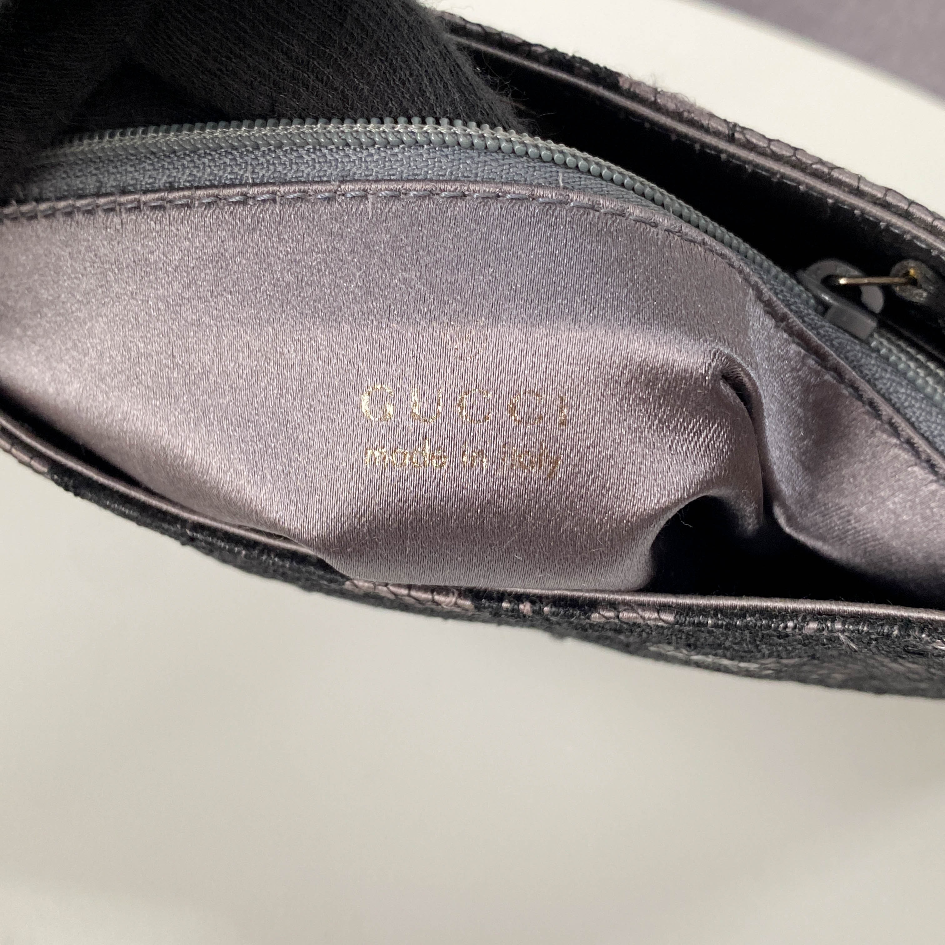 Black Lace Leather Shoulder Bag