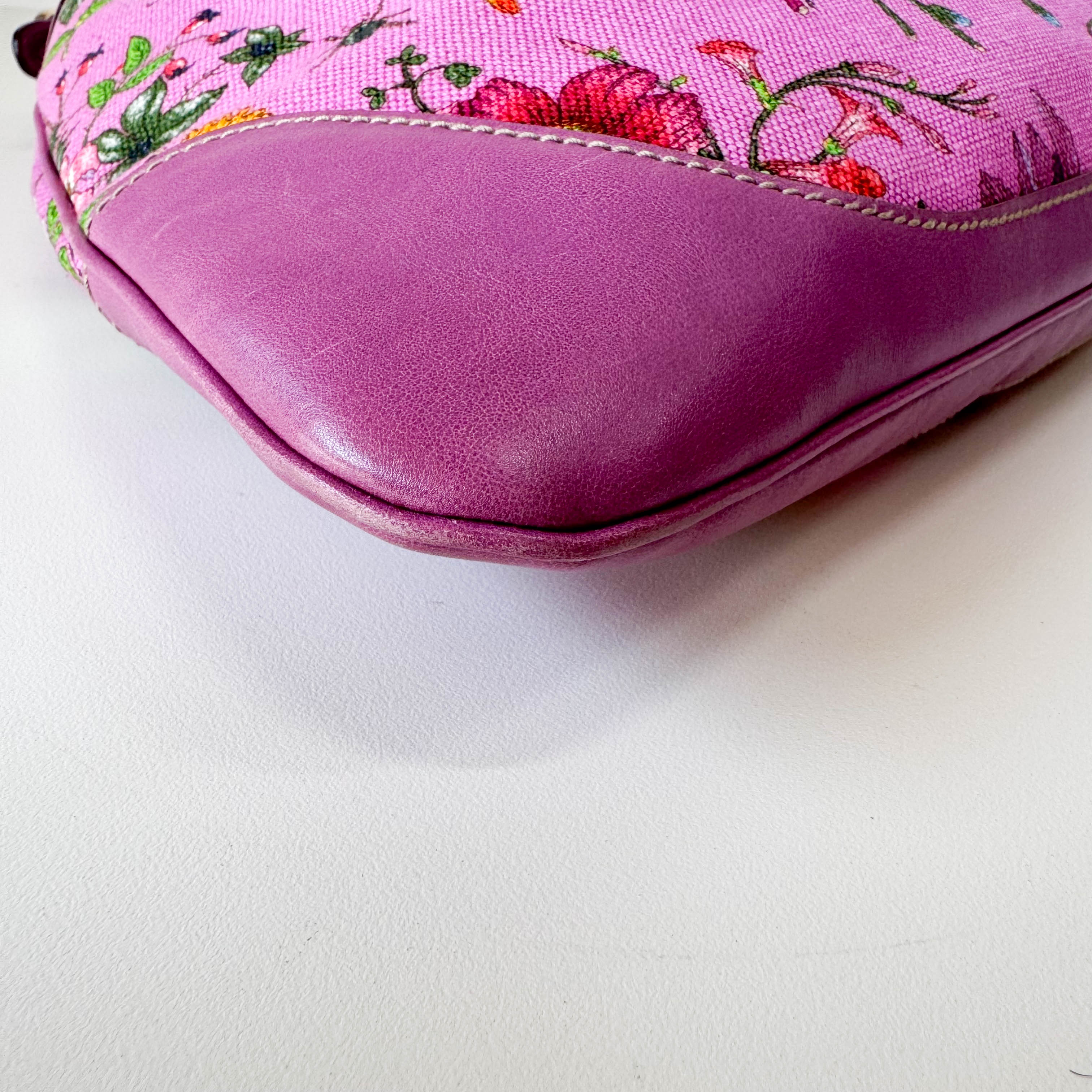 Fucsia Floral Jackie Shoulder Bag