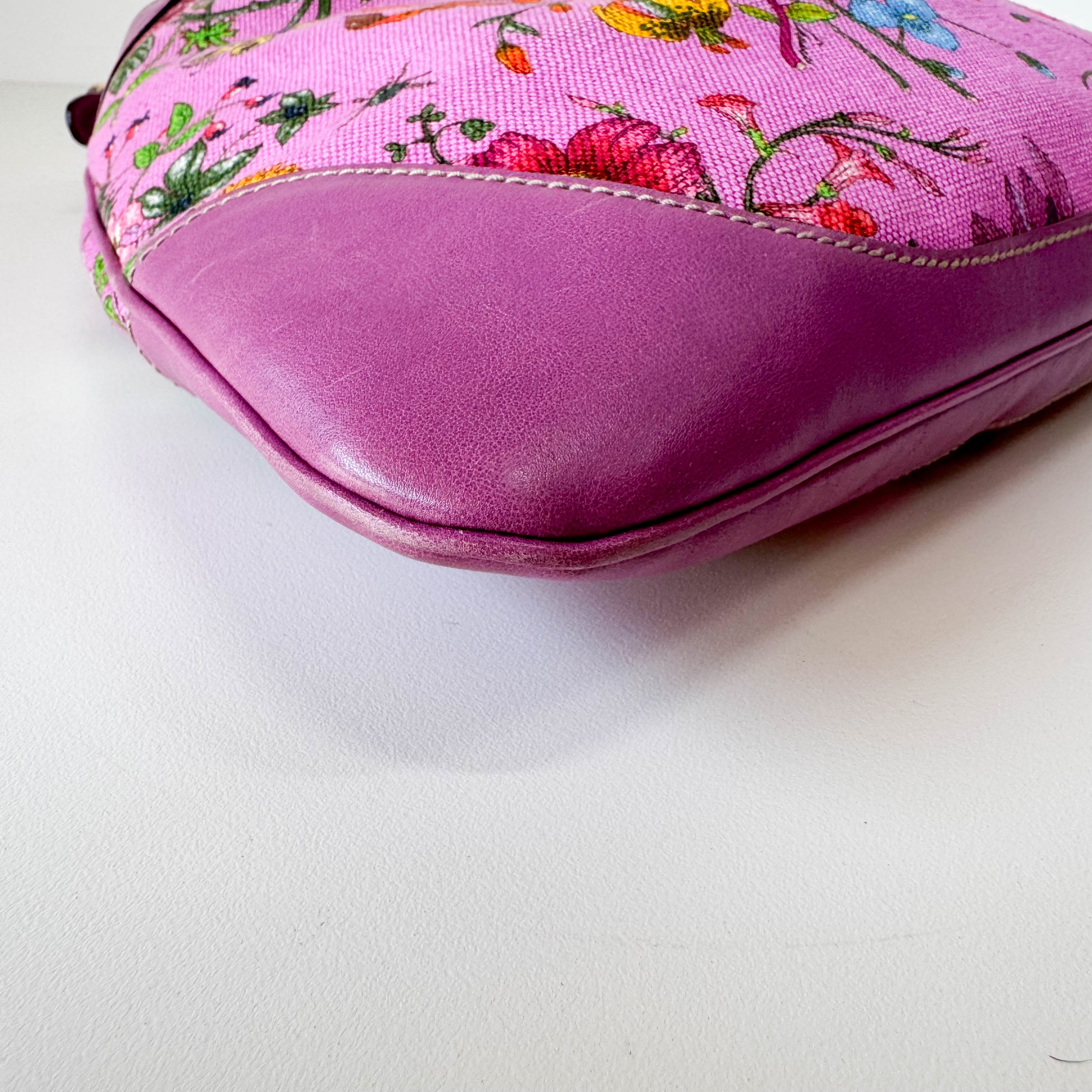 Fucsia Floral Jackie Shoulder Bag