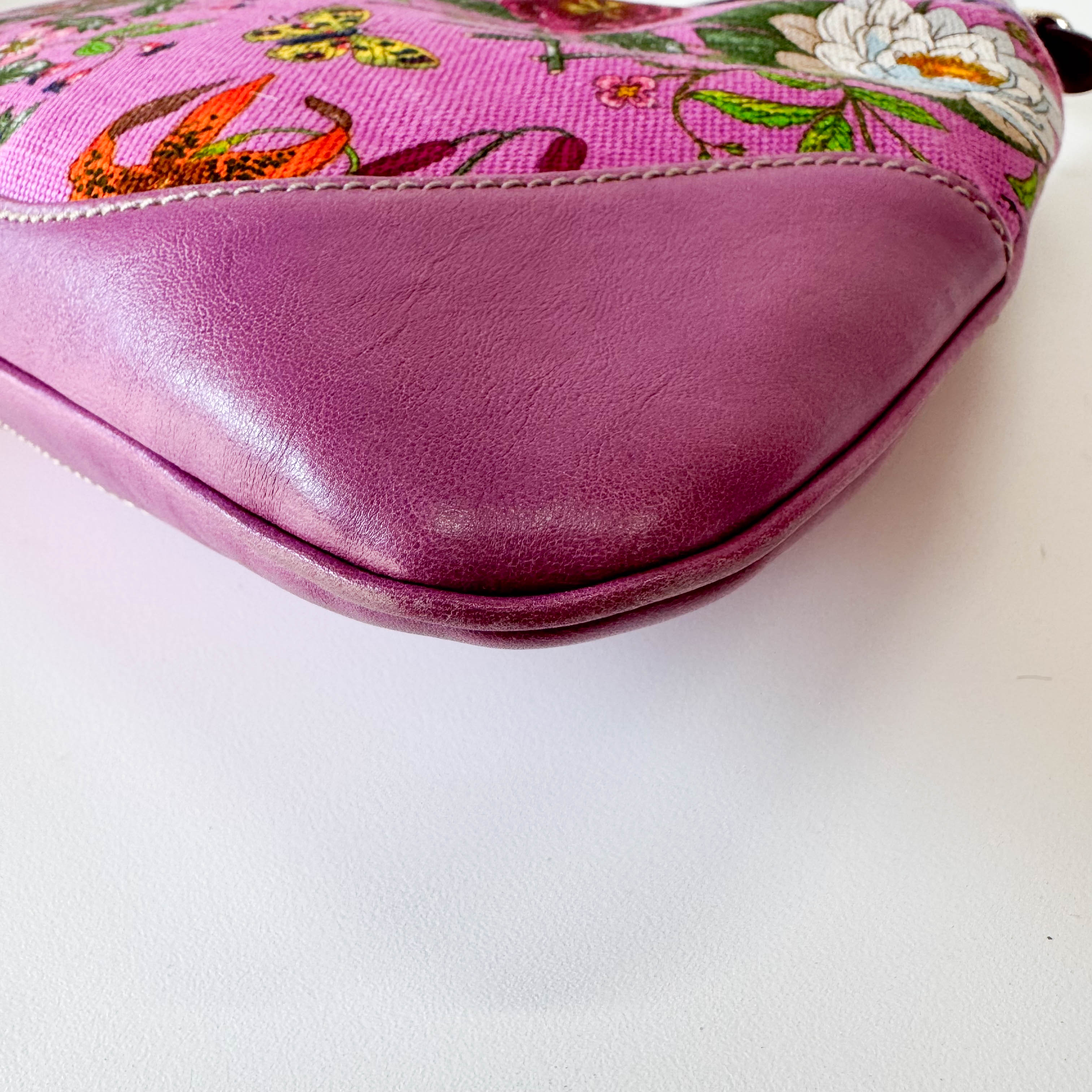 Fucsia Floral Jackie Shoulder Bag