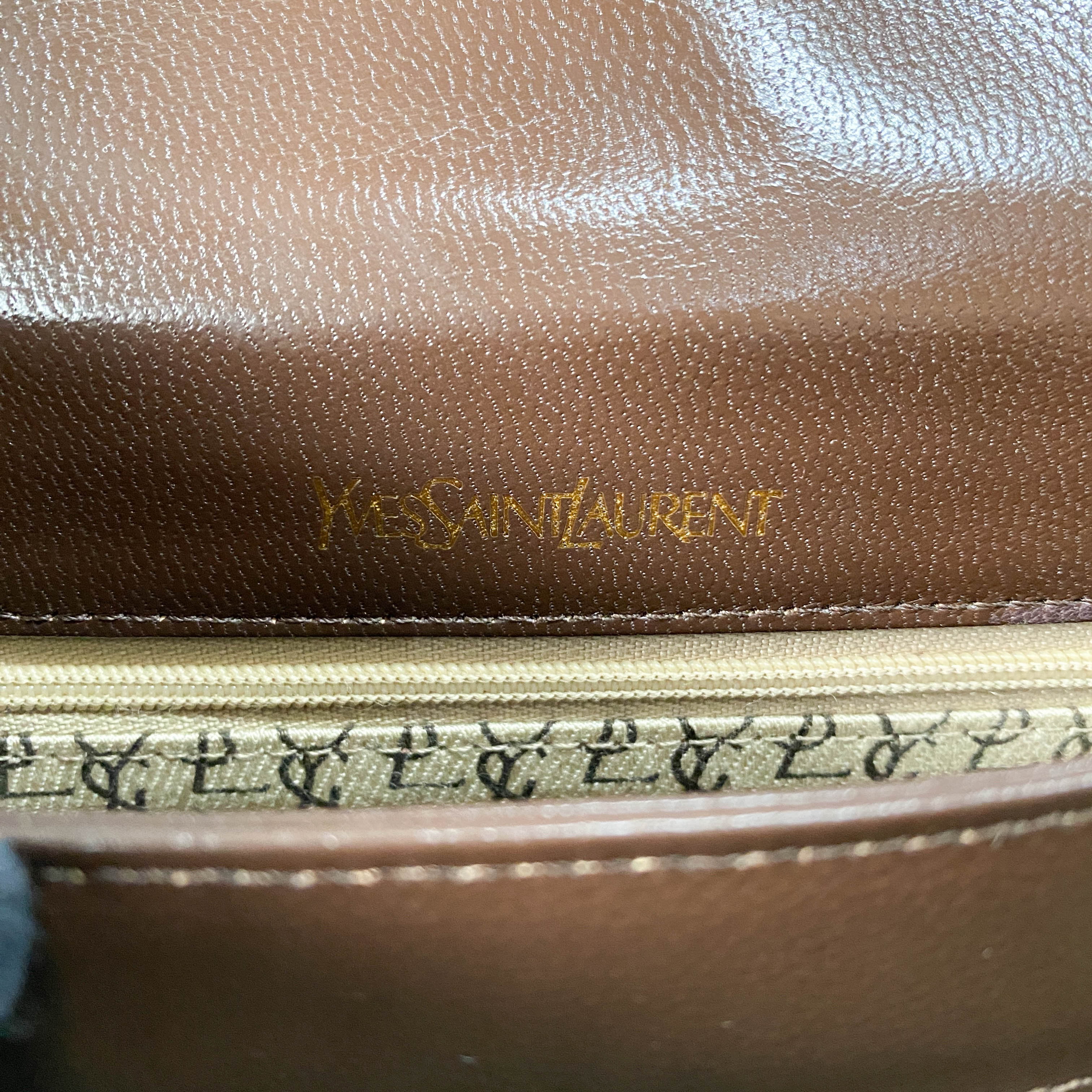 Brown Lizard Embossed Leather Crossbody Bag