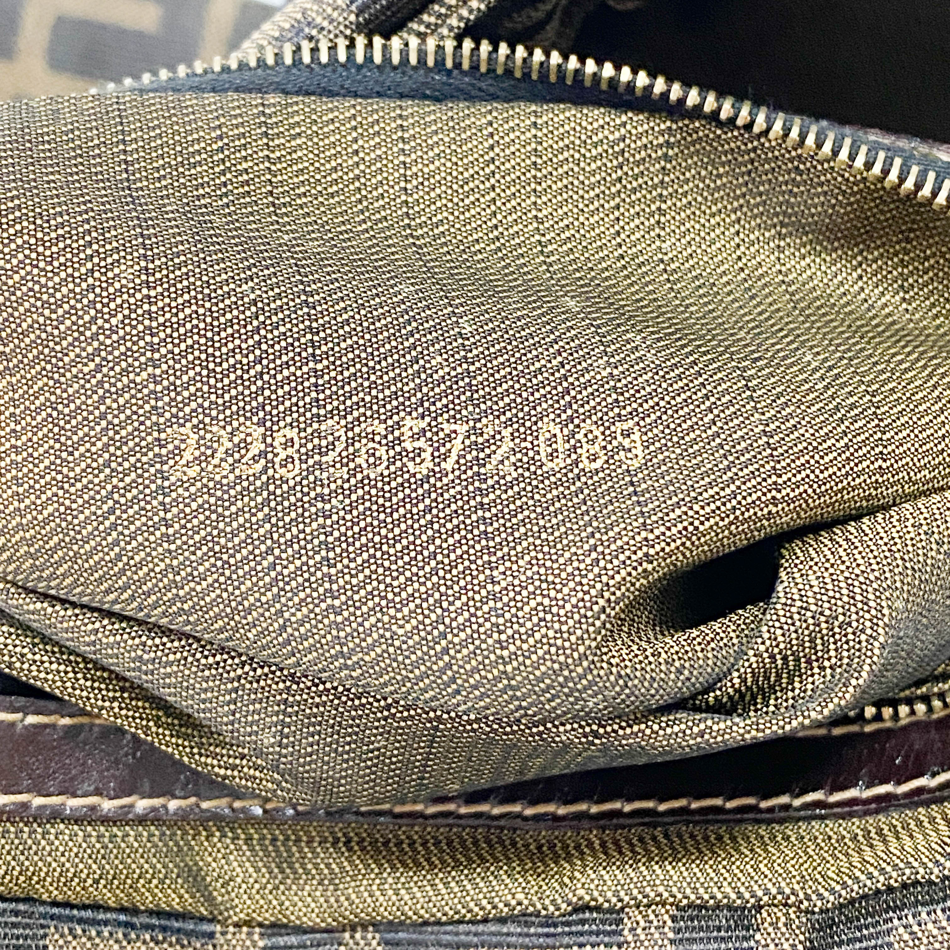 Zucca Brown Canvas Shoulder Bag