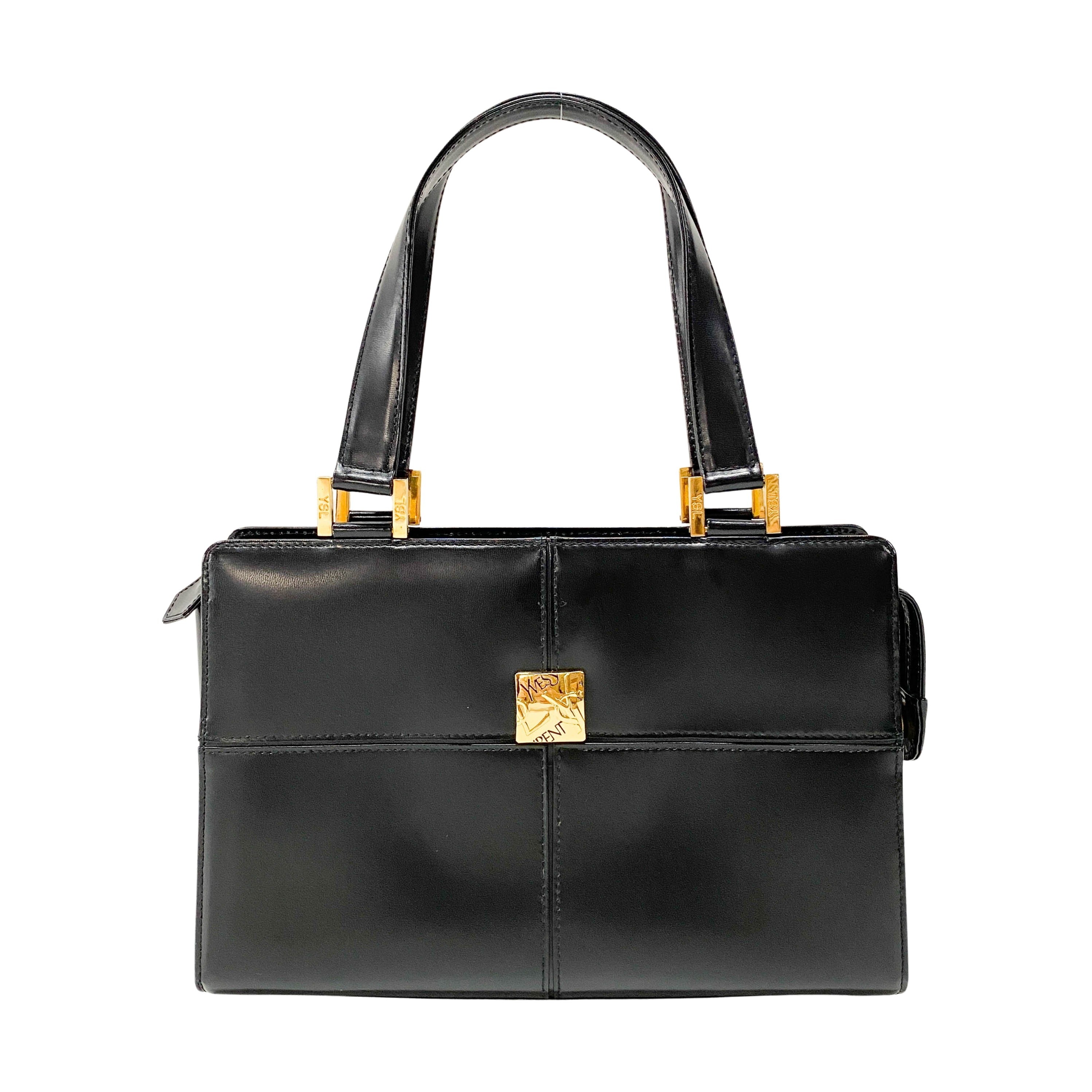 Black Leather Two Way Bag