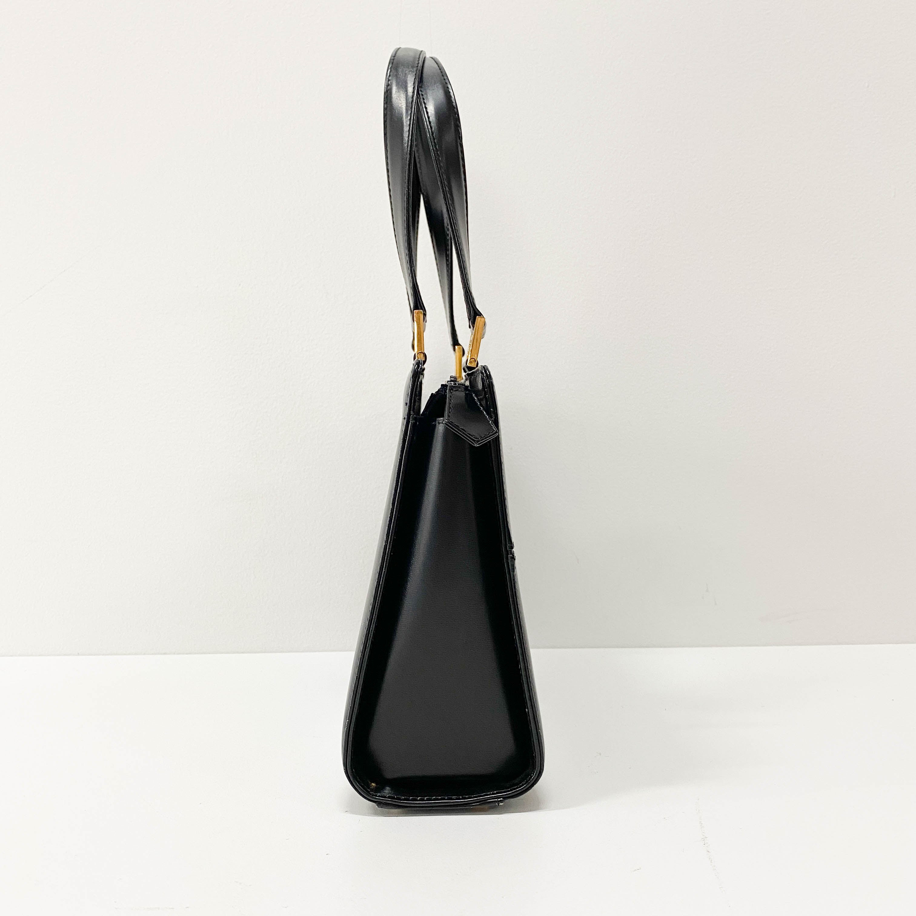 Black Leather Two Way Bag