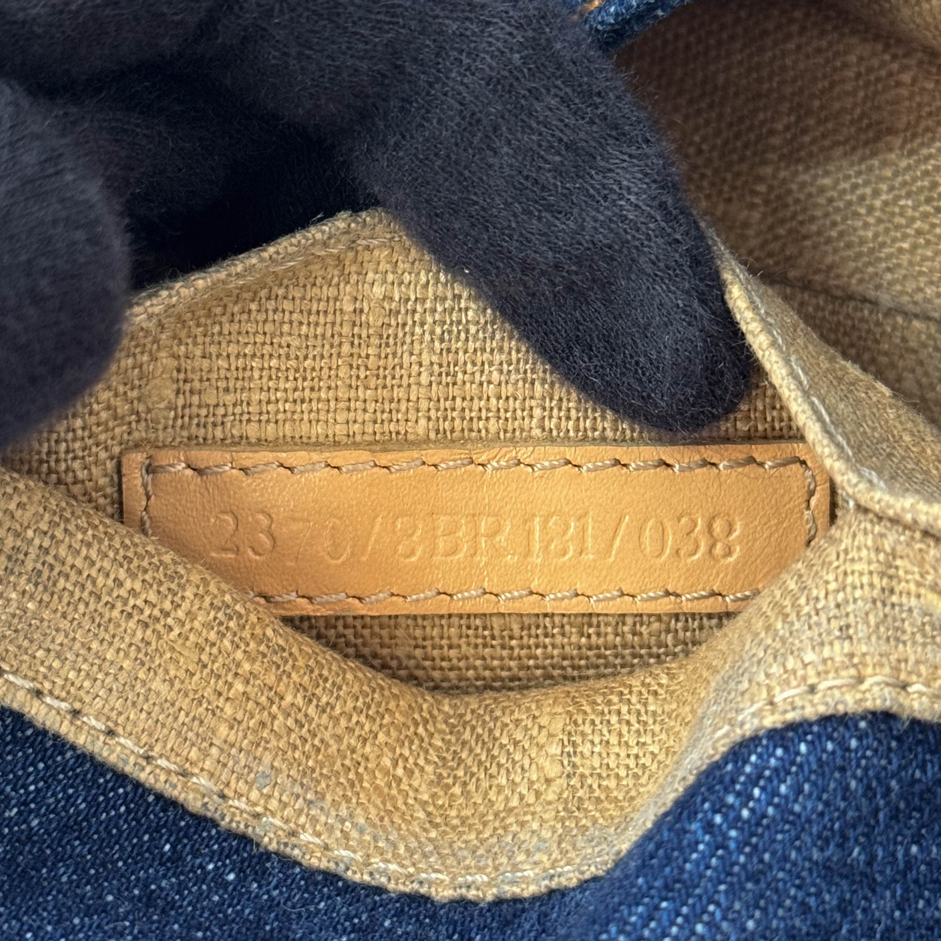 Baguette Blue Denim Shoulder Bag