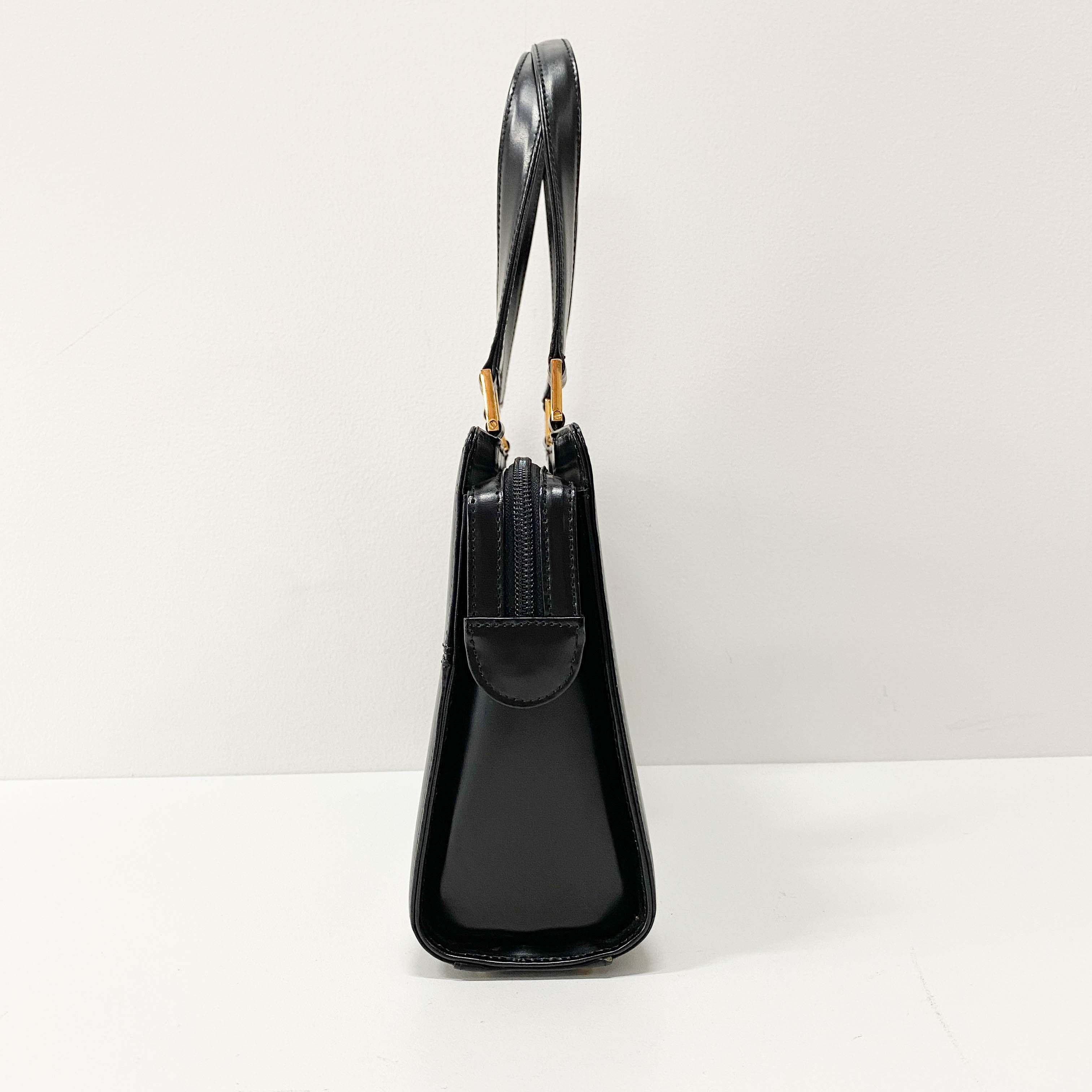 Black Leather Two Way Bag