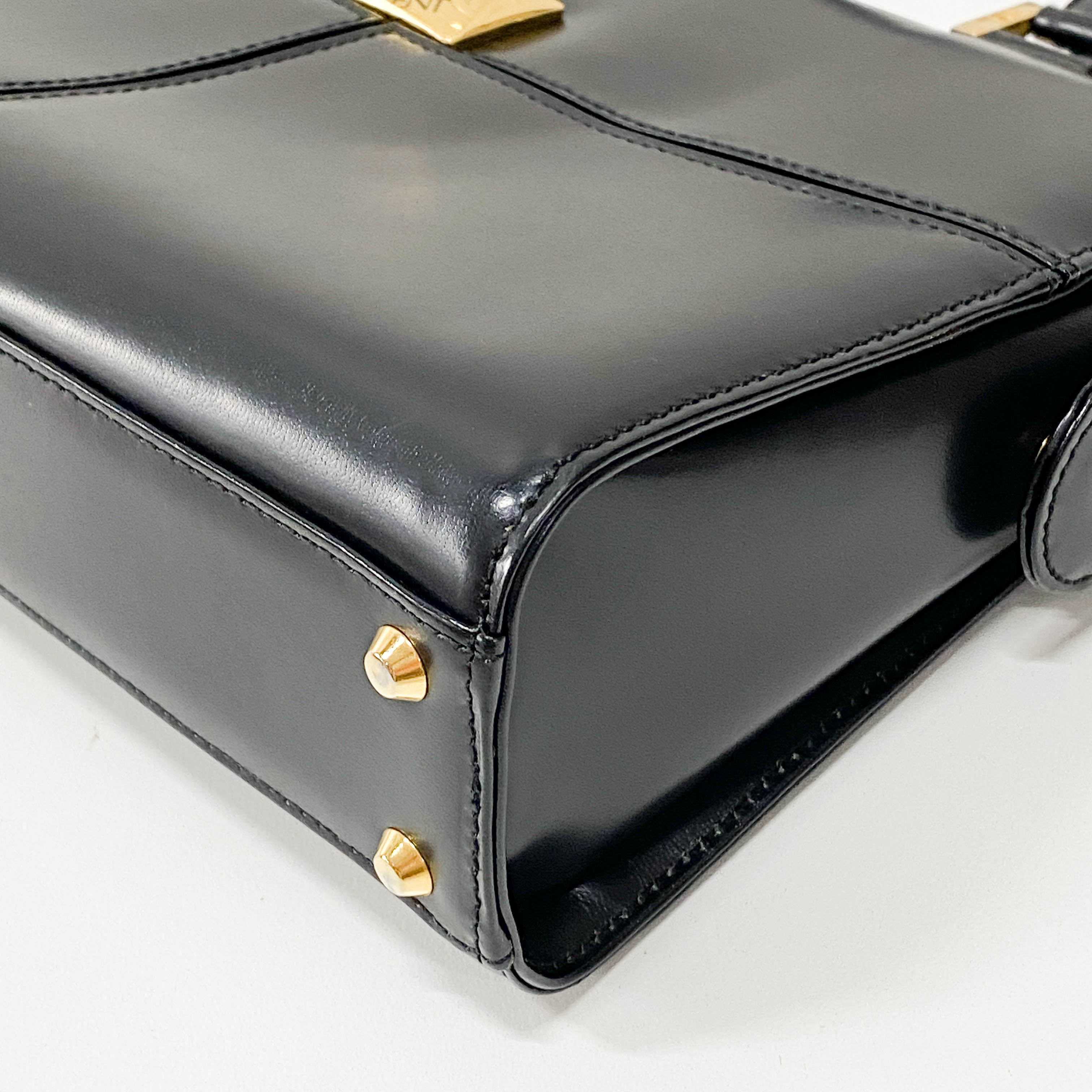Black Leather Two Way Bag