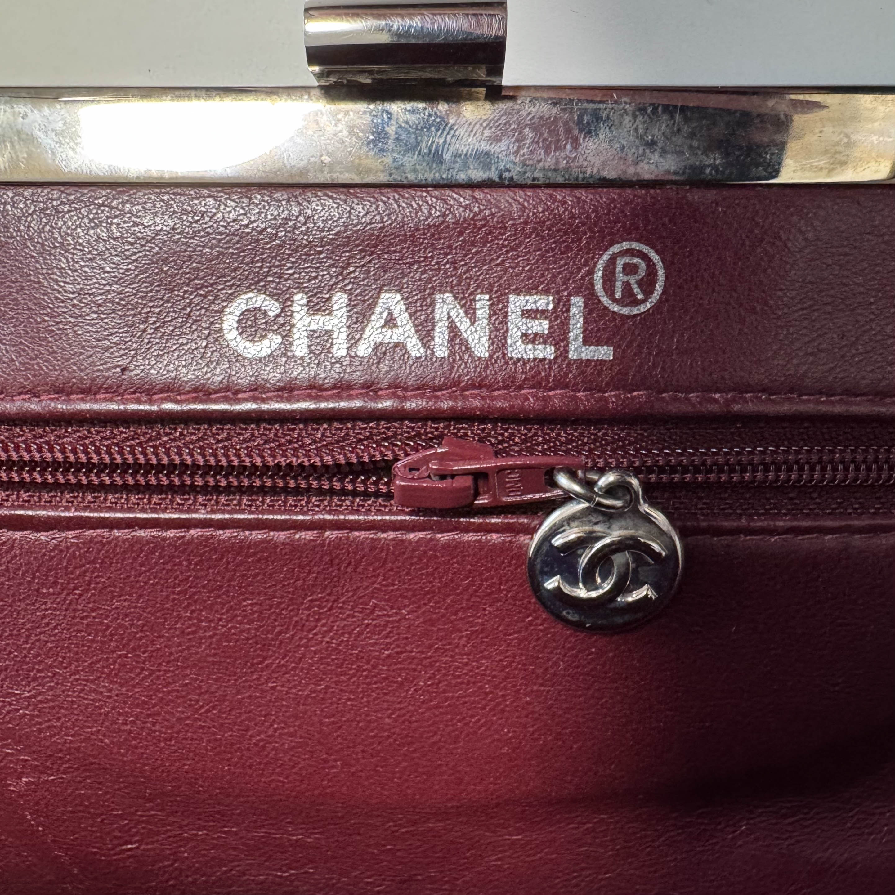 Black Lambskin Leather Top Handle Bag