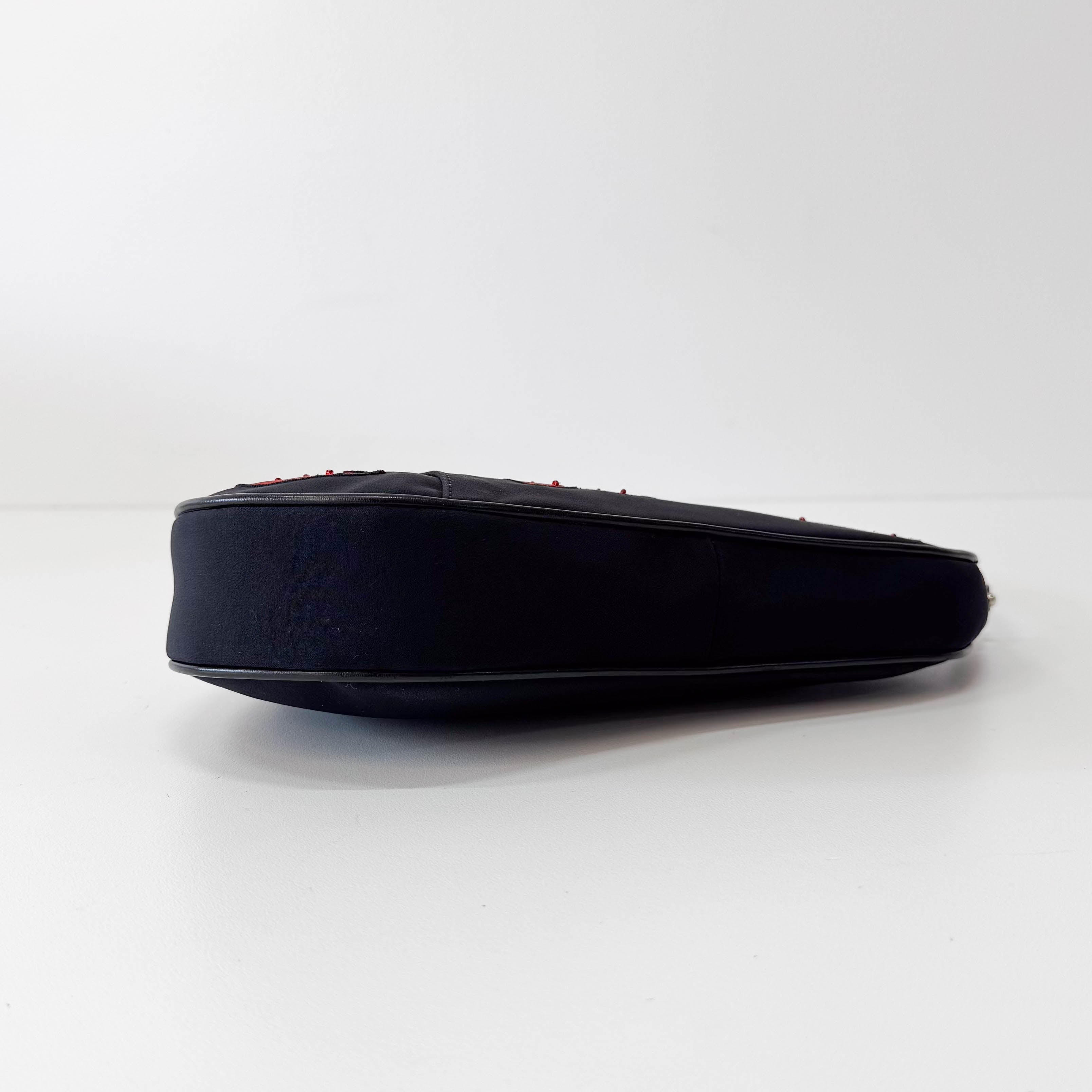 Saddle Mini Multi-colour Roses Nylon Shoulder Bag