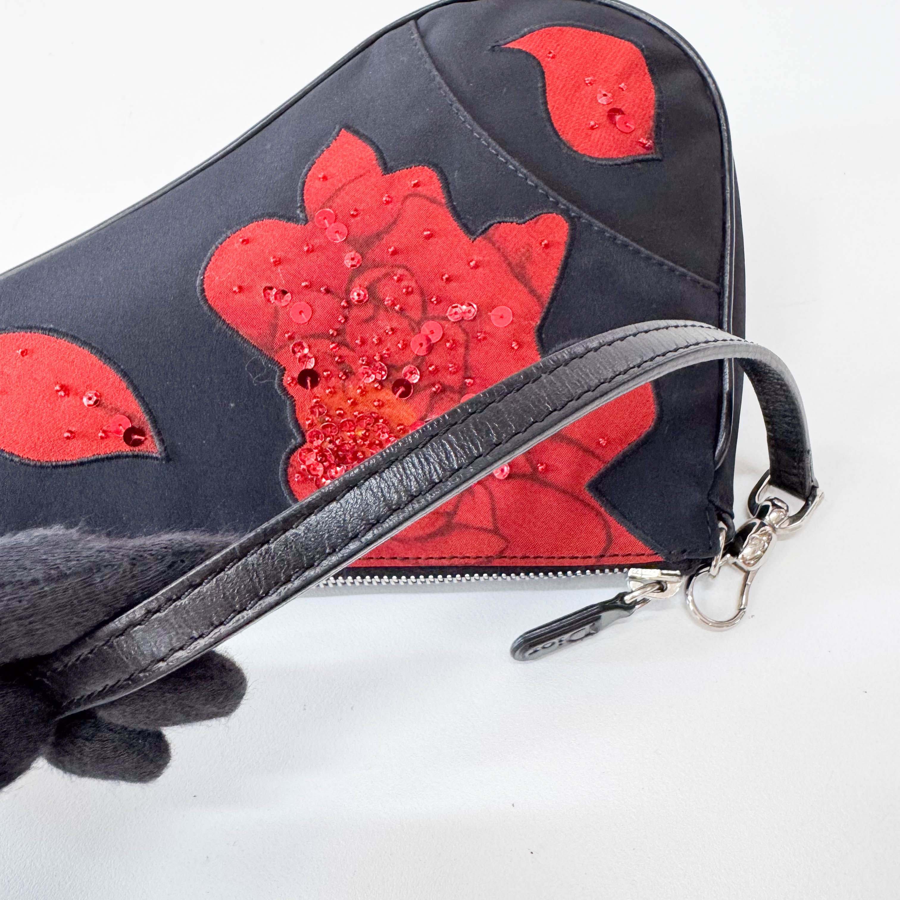Saddle Mini Multi-colour Roses Nylon Shoulder Bag