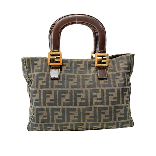 Zucca Brown Canvas Handbag