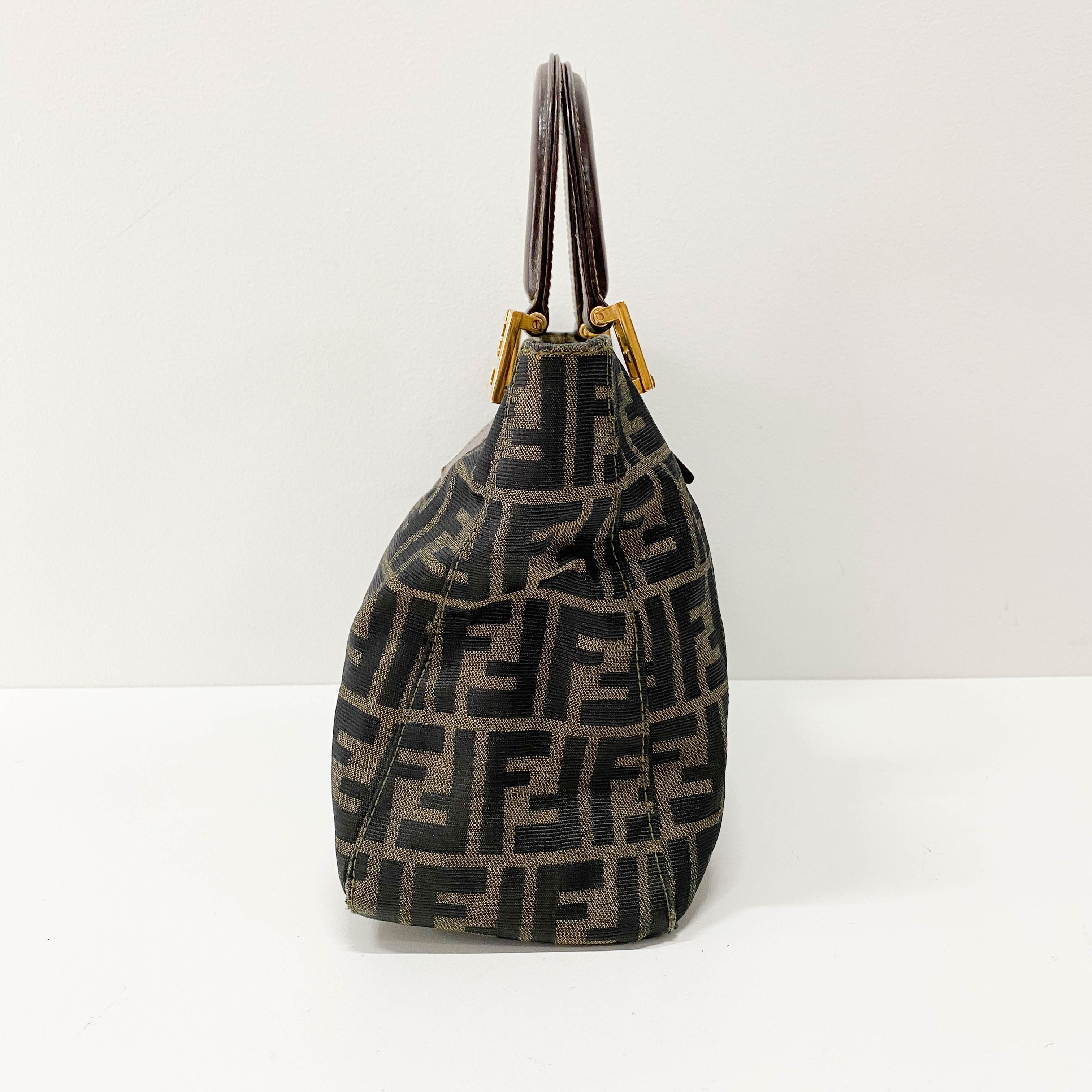 Zucca Brown Canvas Handbag