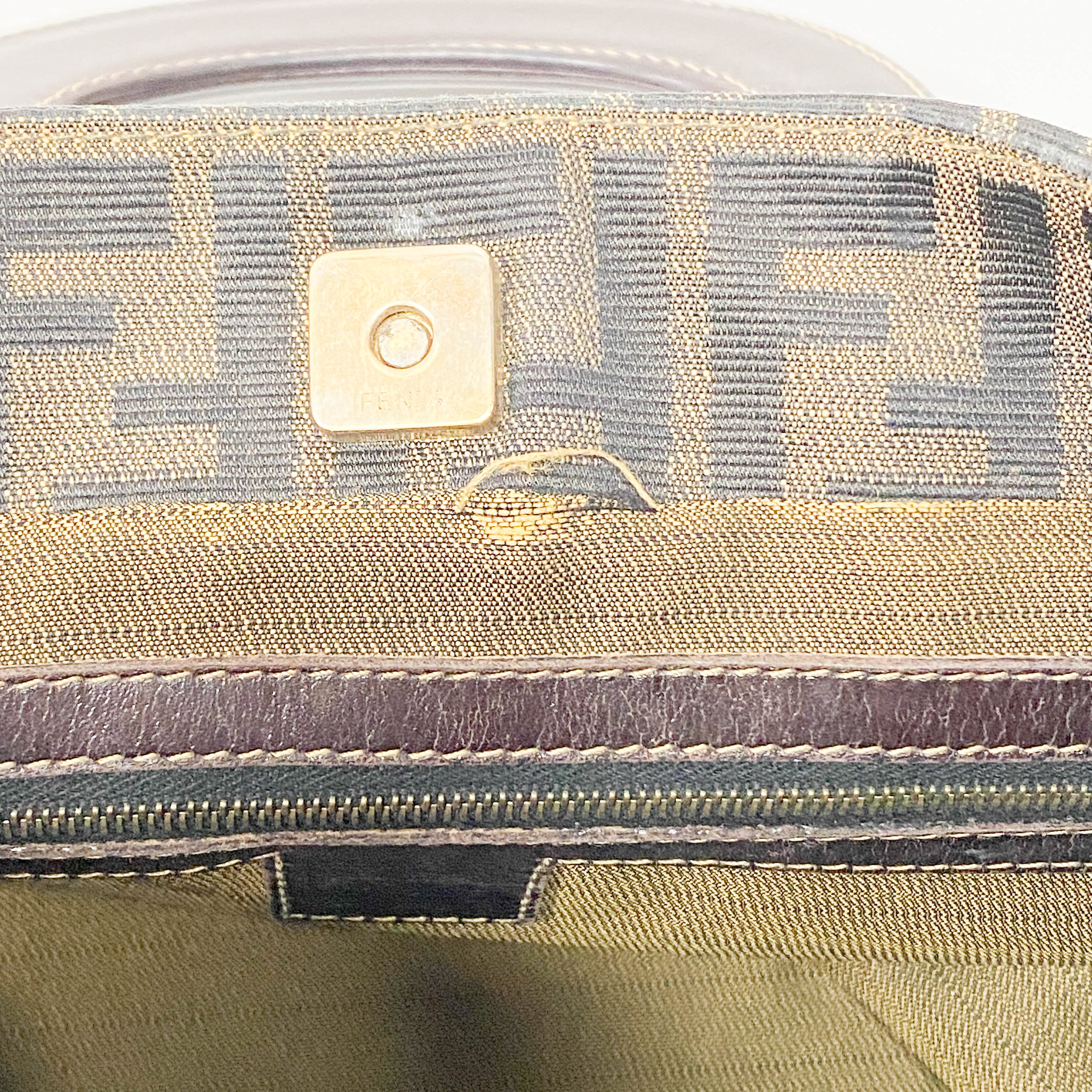 Zucca Brown Canvas Handbag