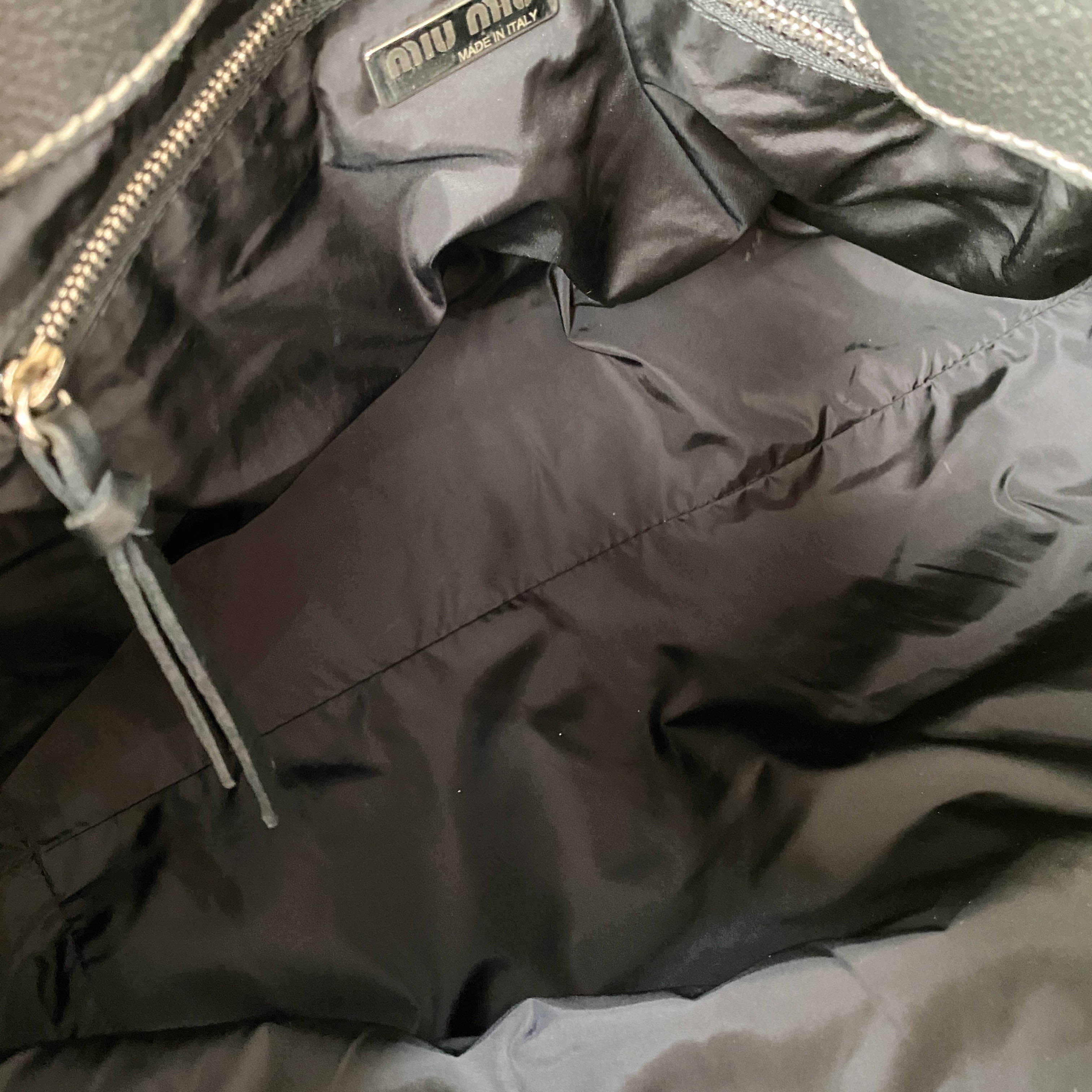 Black Grain Calfskin Shoulder Bag