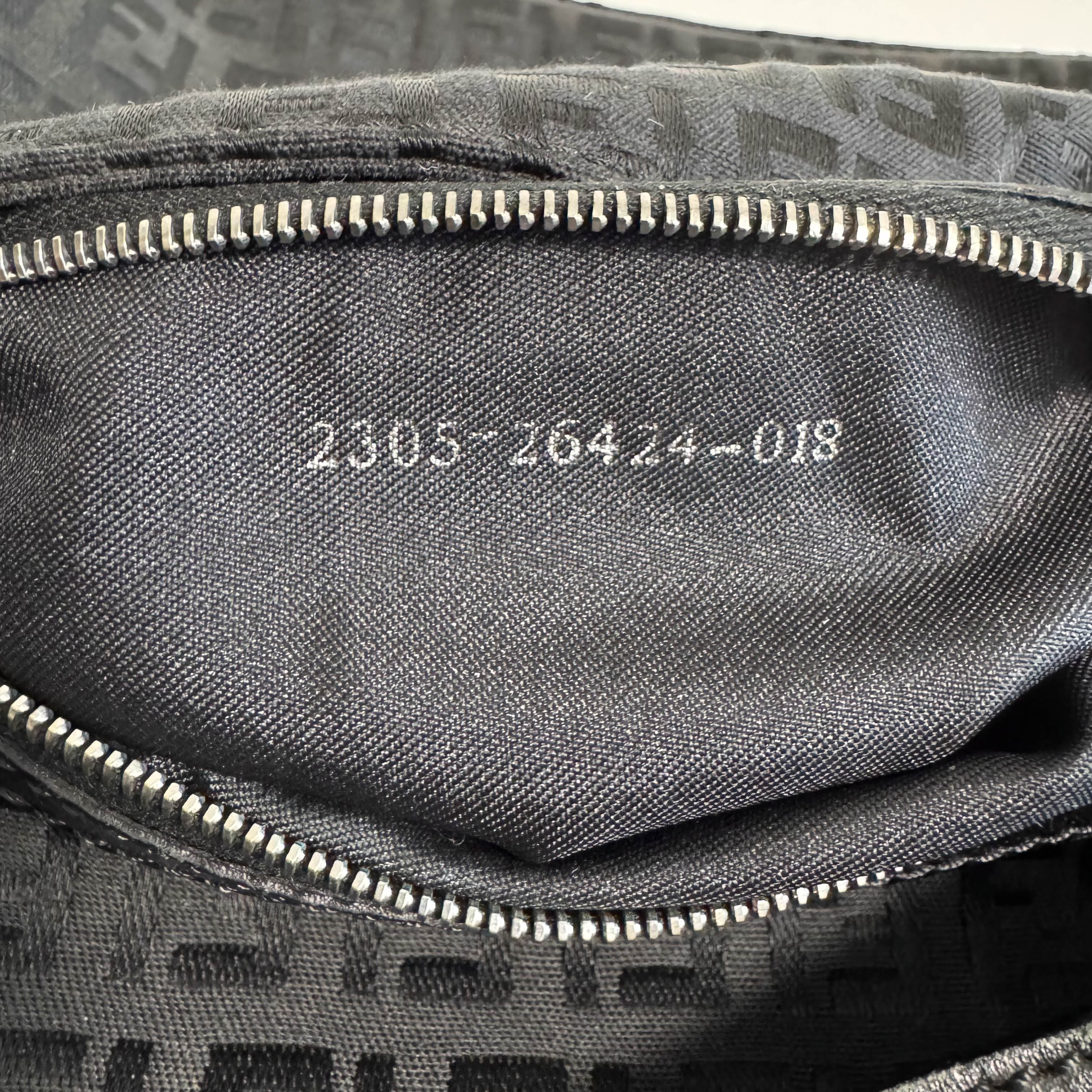 Baguette Black Zucchino Canvas Shoulder Bag