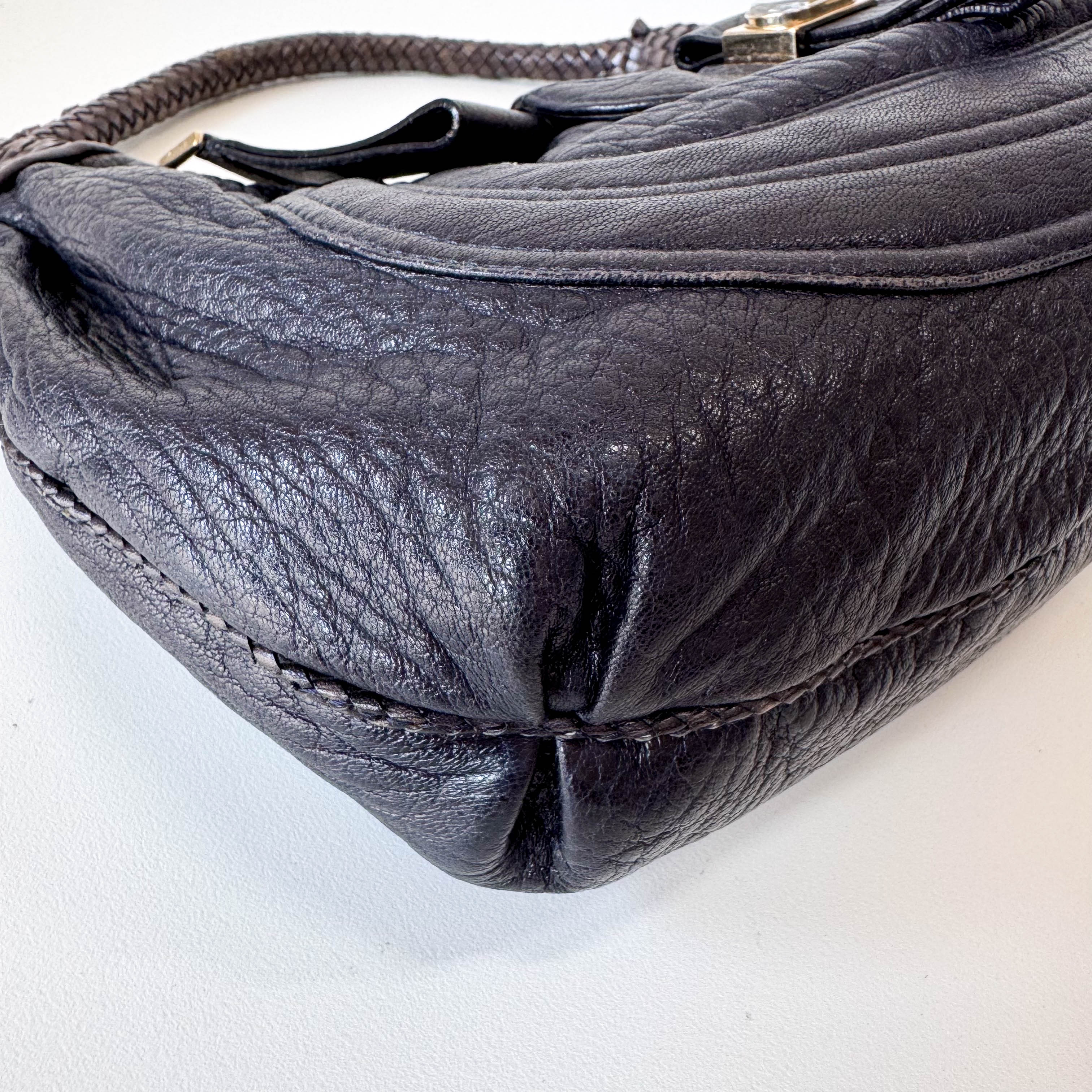 Spy Dark Navy Leather Shoulder Bag