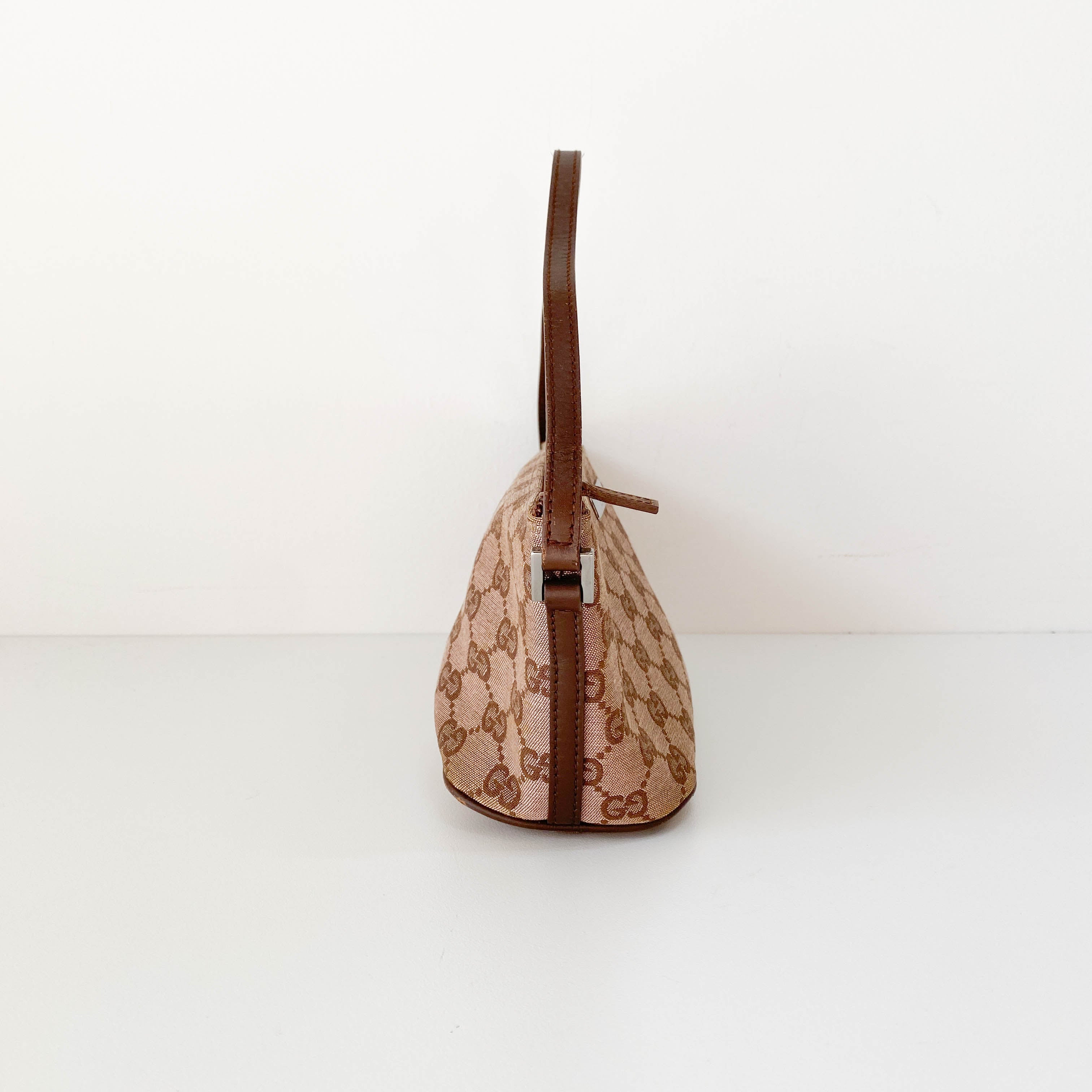 Boat Brown GG Canvas Pouch Accessory Shoulder Bag