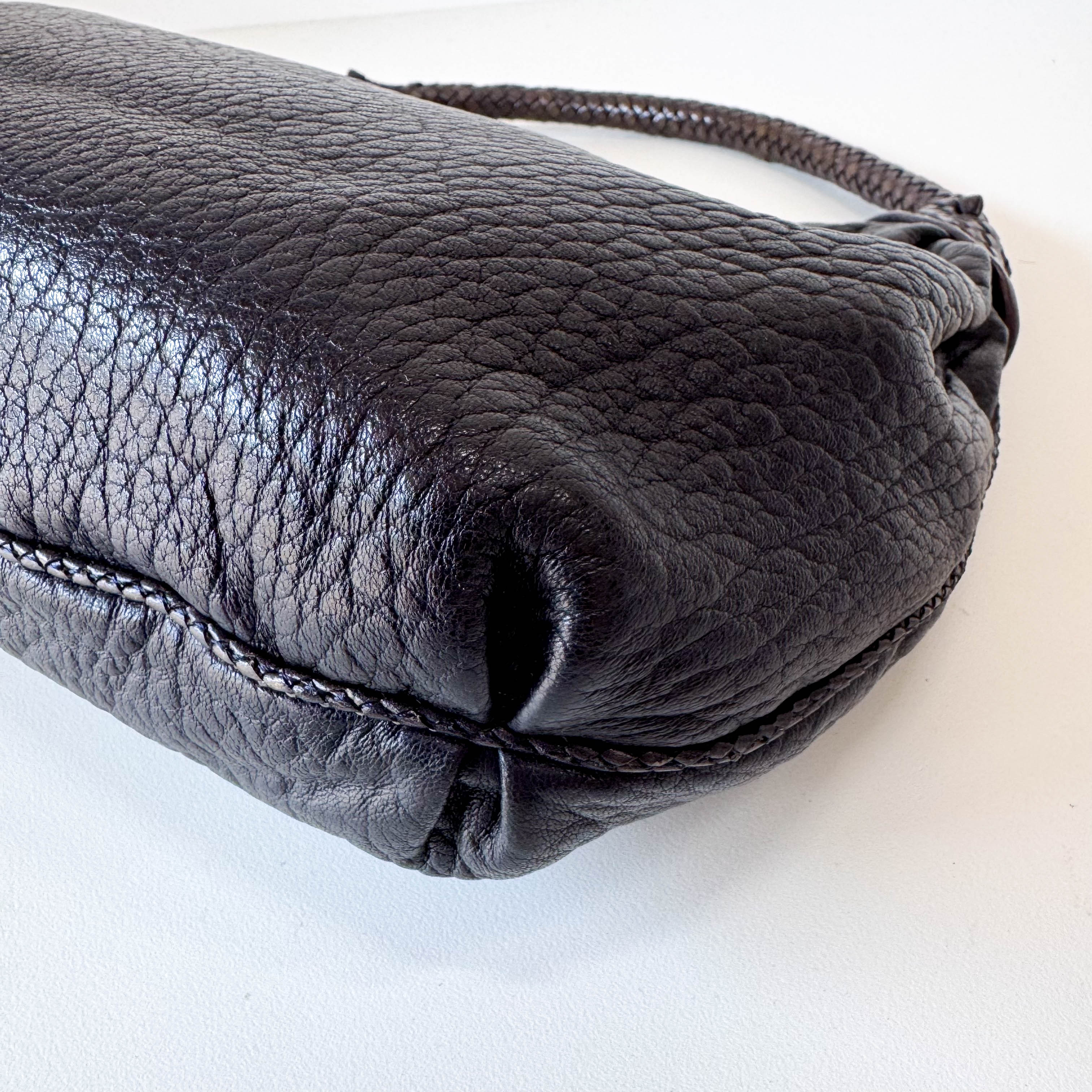 Spy Dark Navy Leather Shoulder Bag