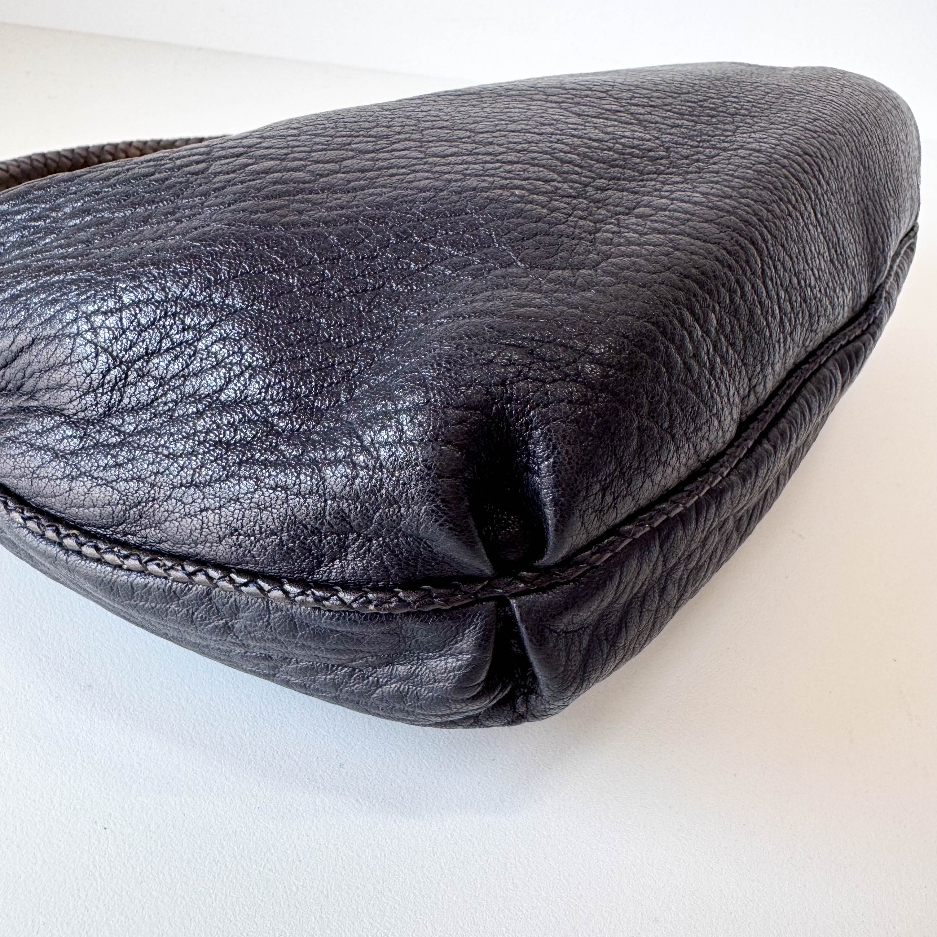 Spy Dark Navy Leather Shoulder Bag