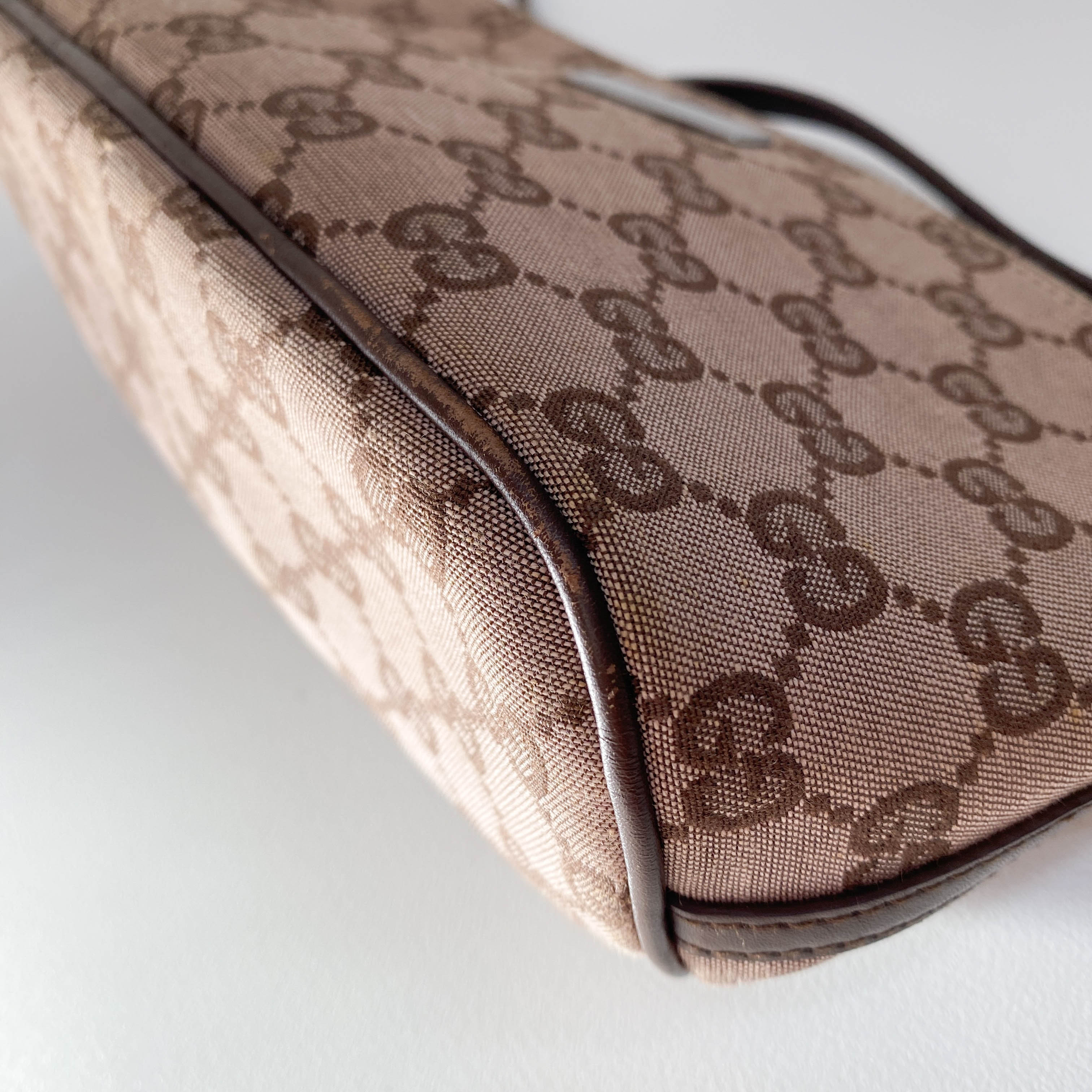 Boat Brown GG Canvas Pouch Accessory Shoulder Bag