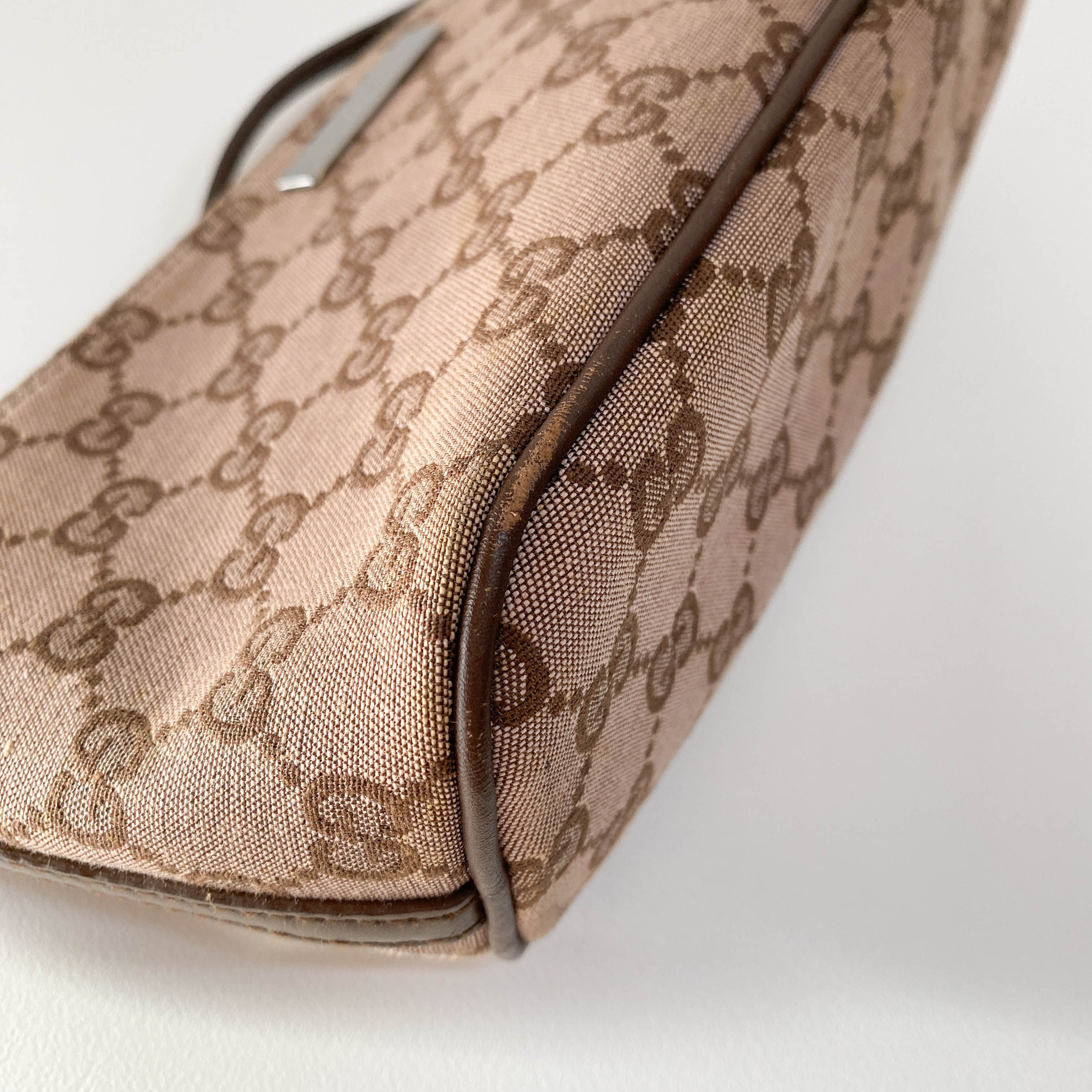 Boat Brown GG Canvas Pouch Accessory Shoulder Bag